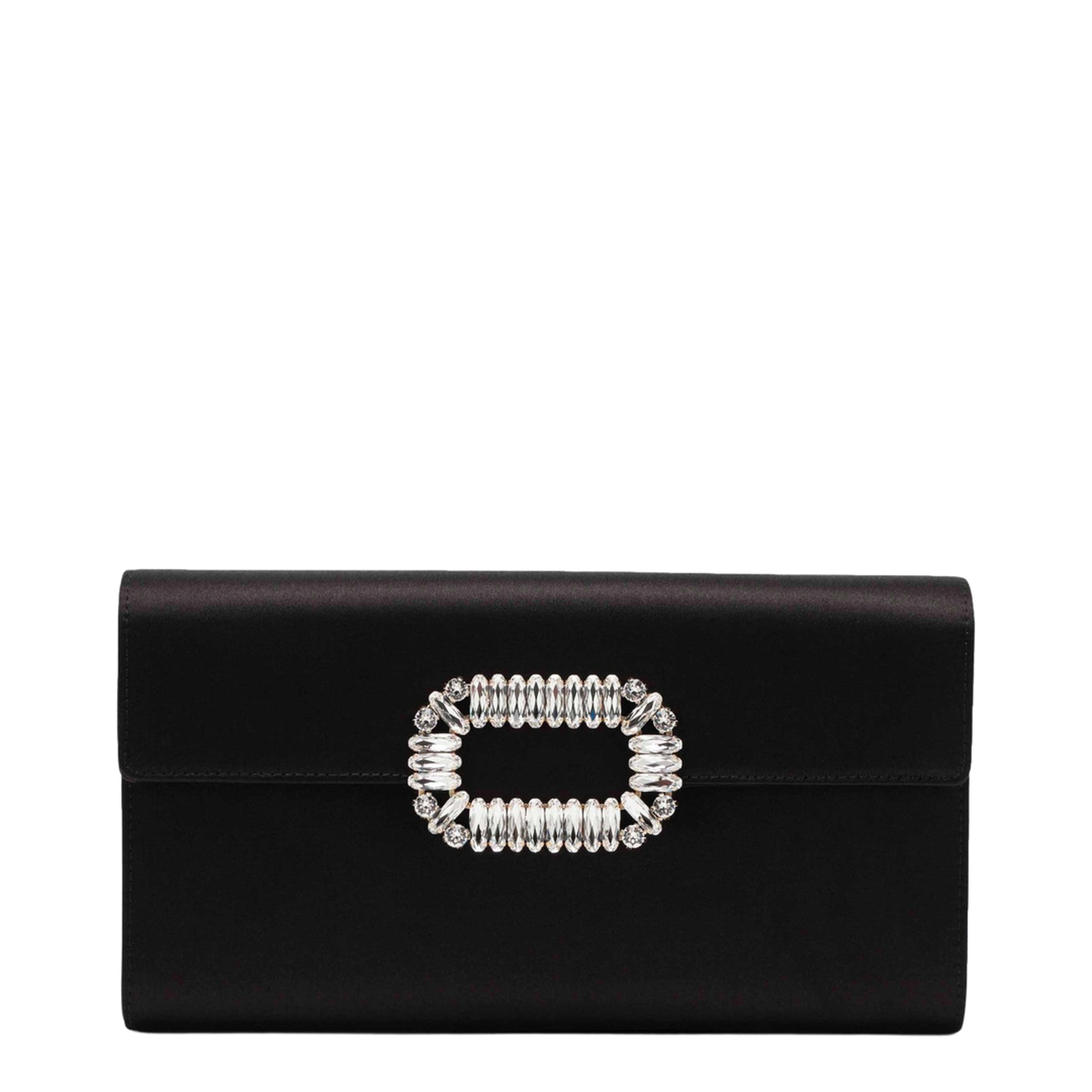 Choc Clutch in Satin - Image 1