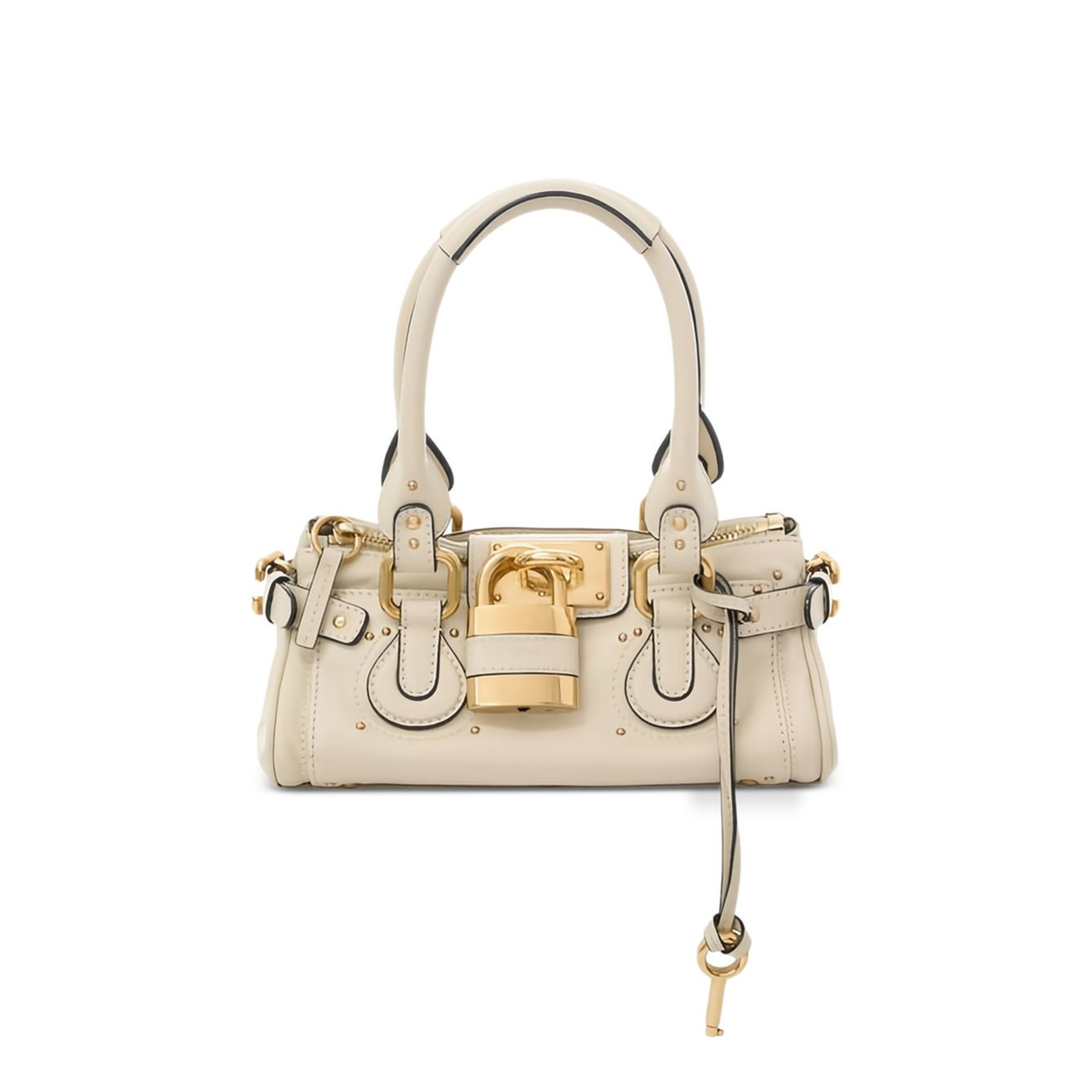 Paddington Small Grained Buffalo Leather Shoulder Bag - Cloudy Cream - Image 1