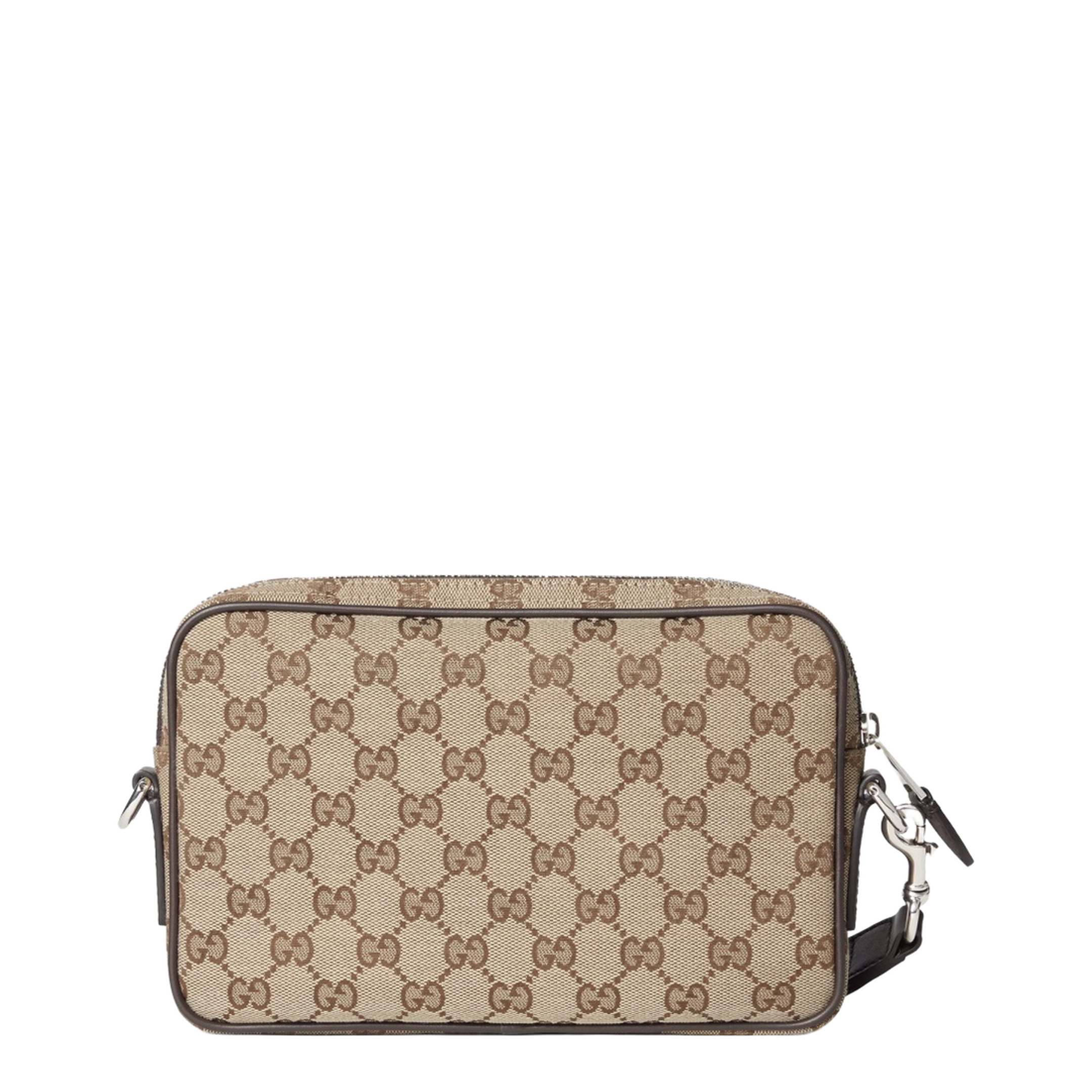 GG Supreme Small Canvas Crossbody - GG beige and brown - Image 2