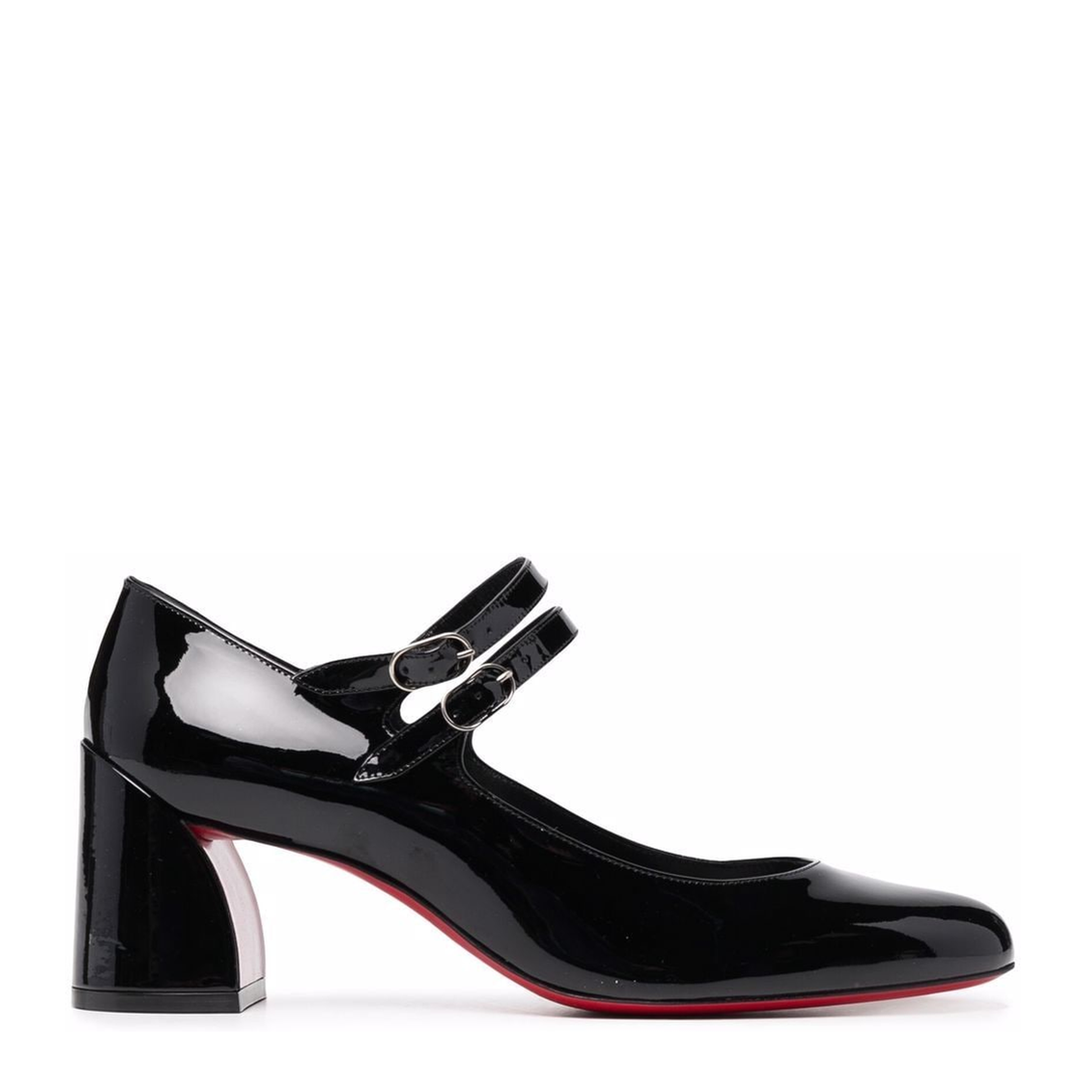 Double Buckle Fastening Block Heel - Image 1