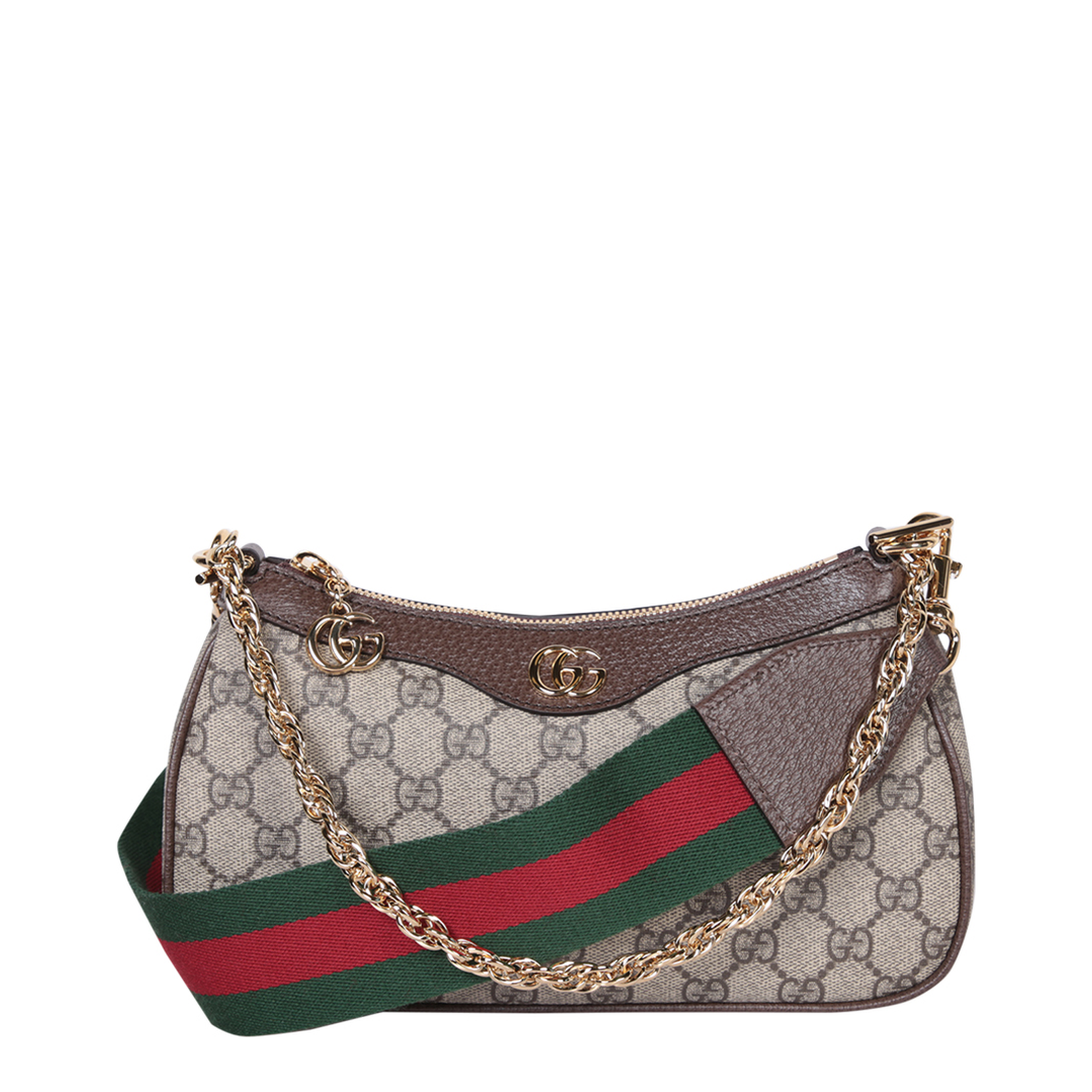 Ophidia Mini Leather Bag - Brown - Image 1