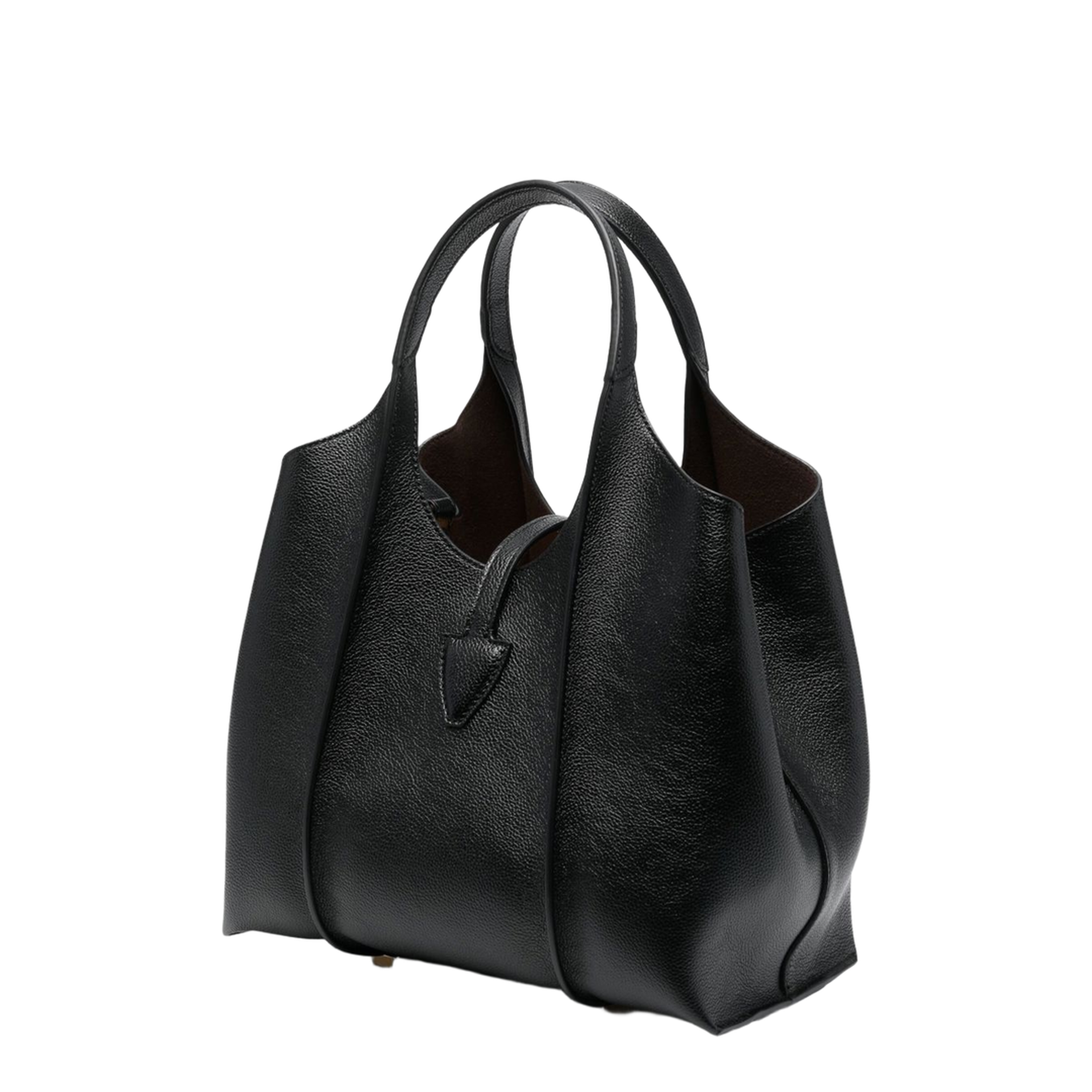 T Timeless Mini Calf Leather Shopping Bag - Black - Image 2