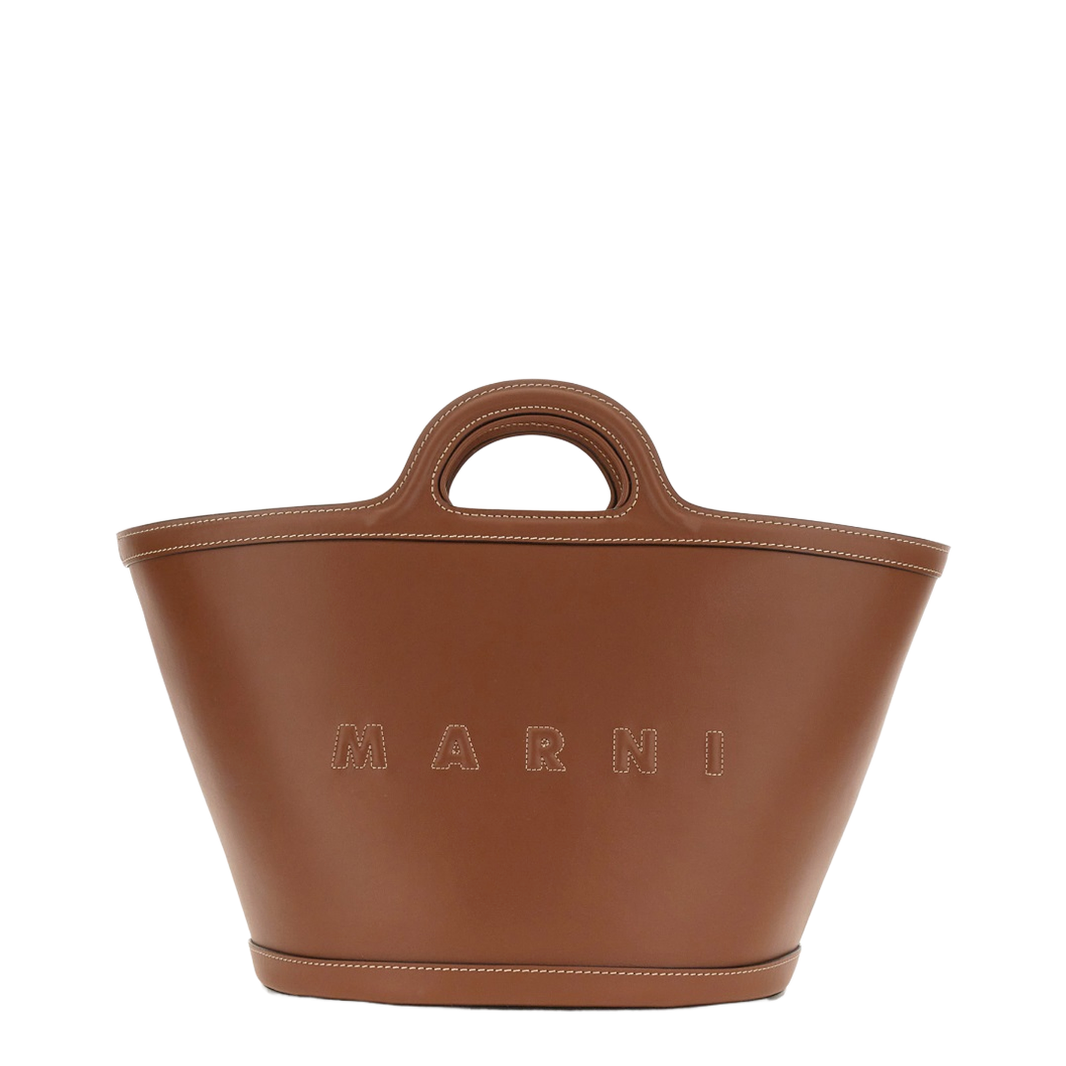 Tropicalia Small Bag In Brown Leather - Image 1