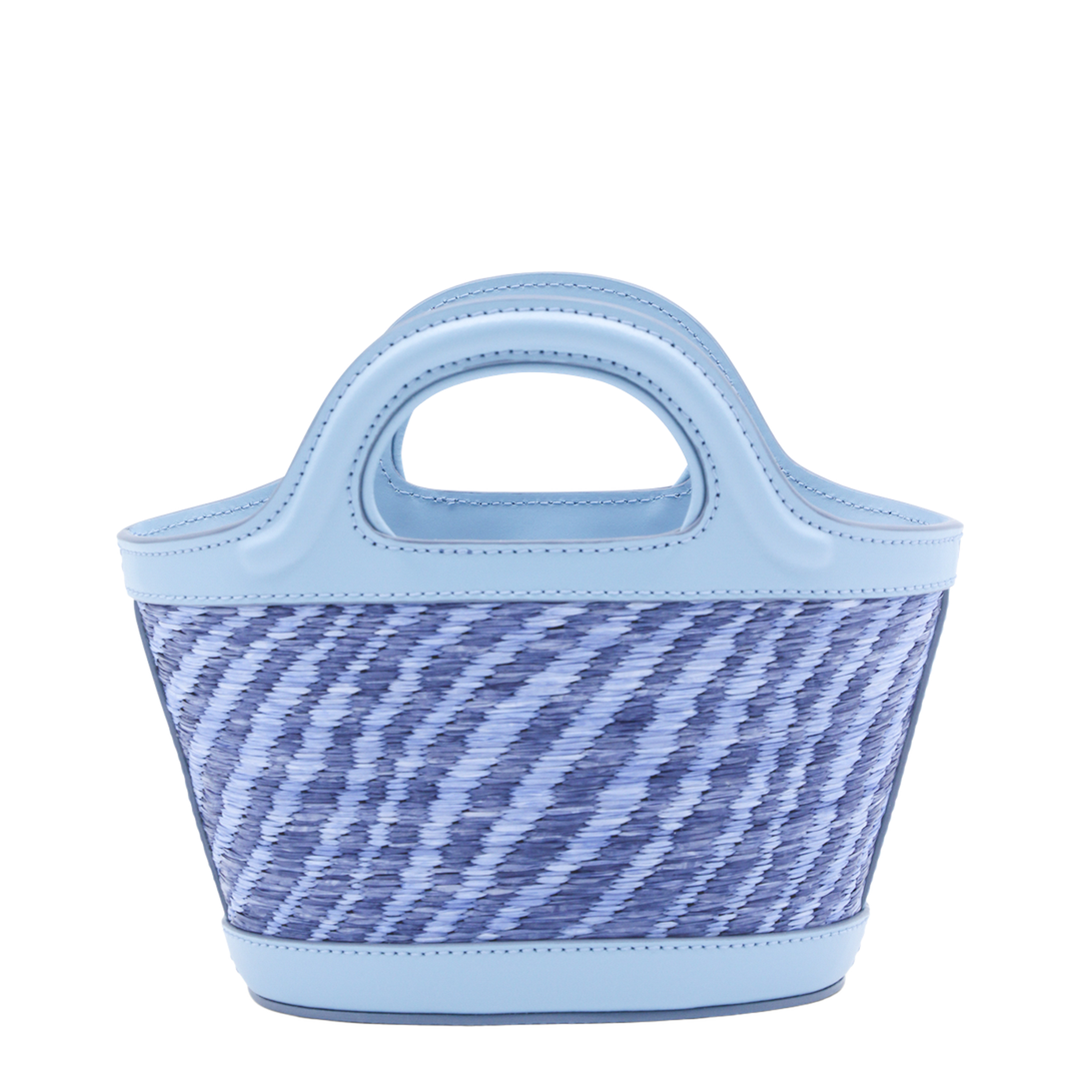 Blue Wavy Raffia-Effect Tropicalia Micro Bag - Image 3
