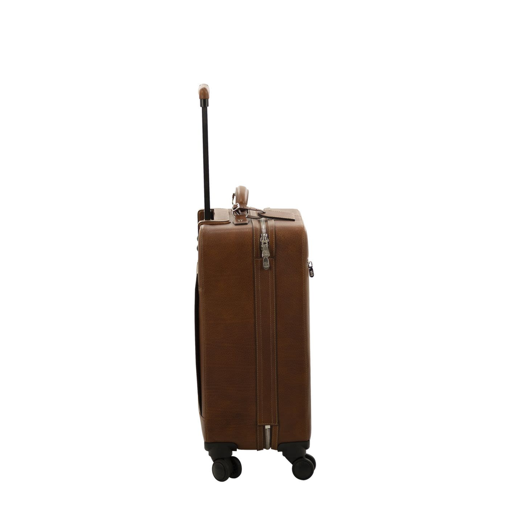 Grained Calfskin Trolley Suitcase - Cognac/Brown - Image 3