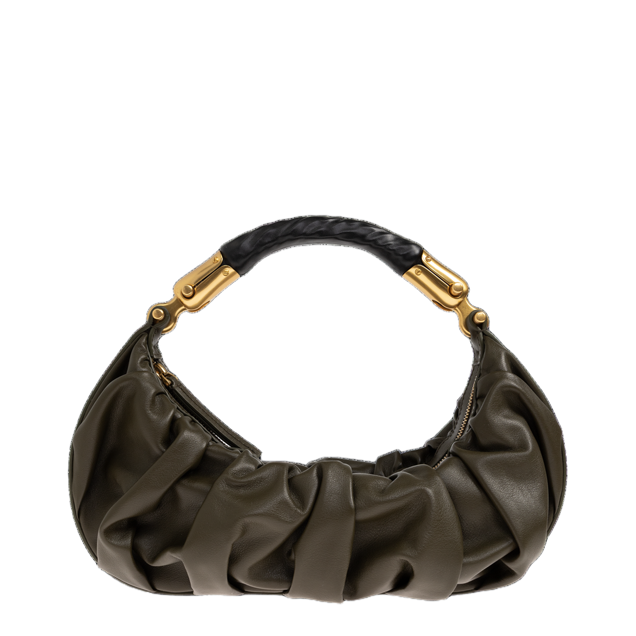 Calfskin Tote Bag - Dark Green - Image 1