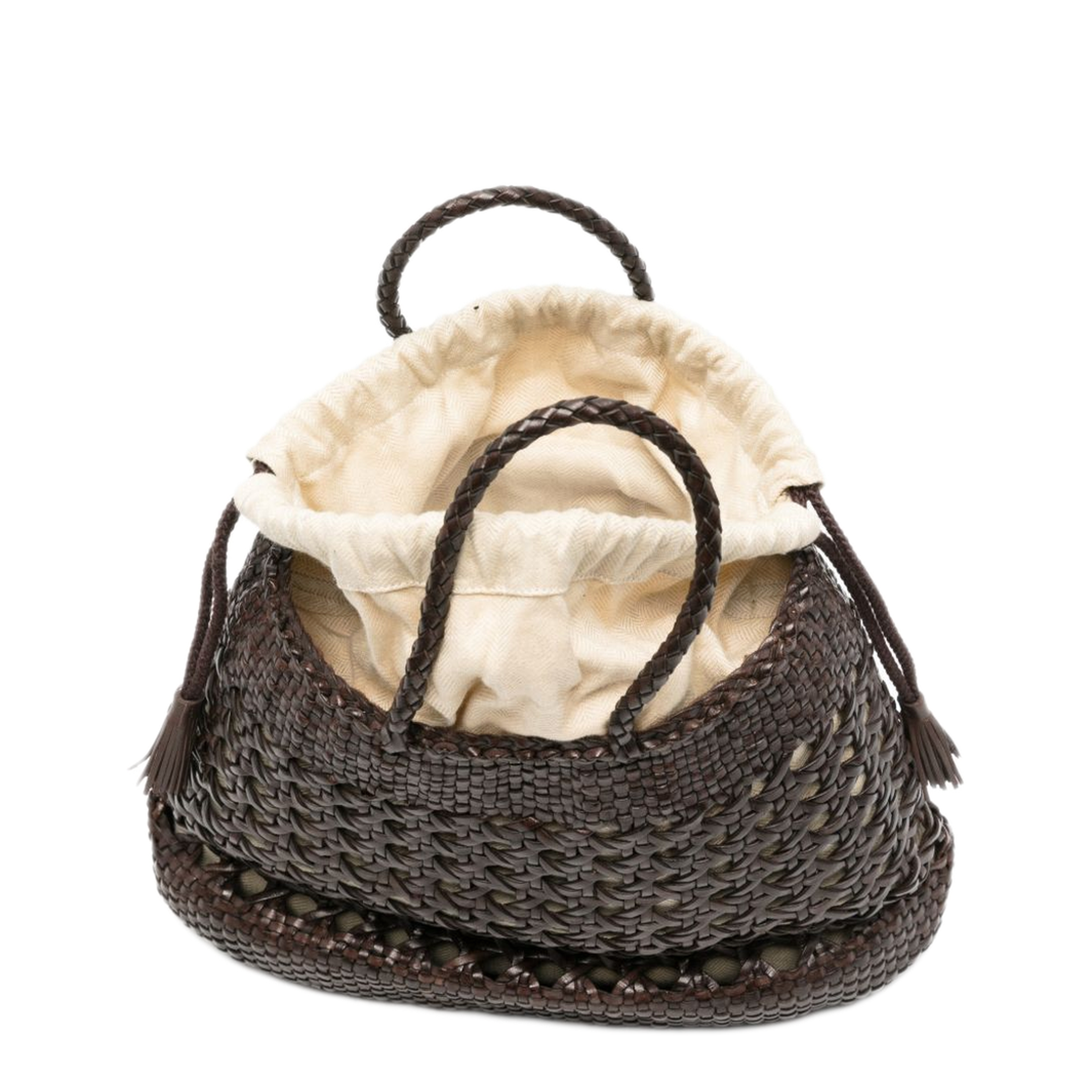 Calf Leather Tote - Dark Brown - Image 4