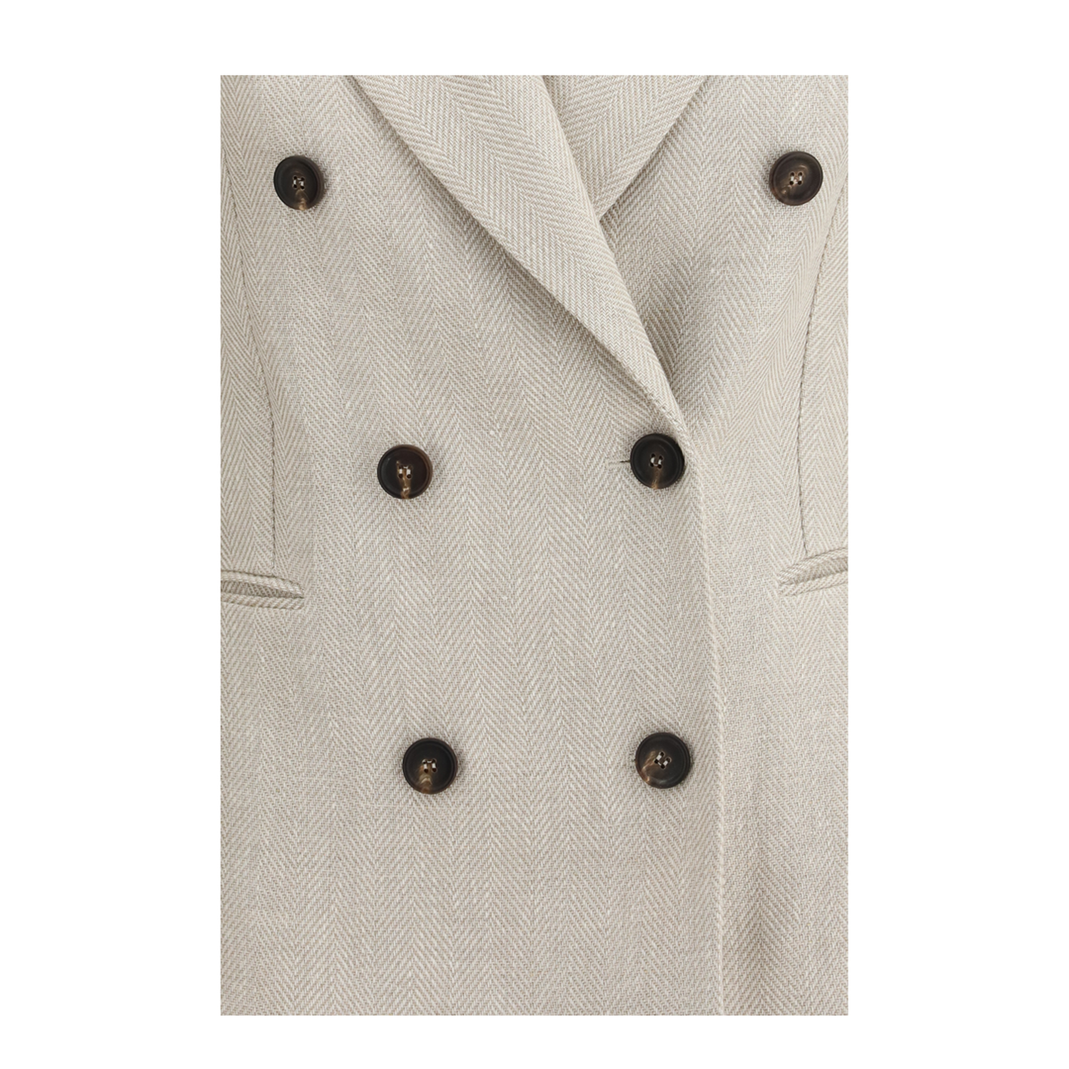 Button Herringbone Blazer - Image 3