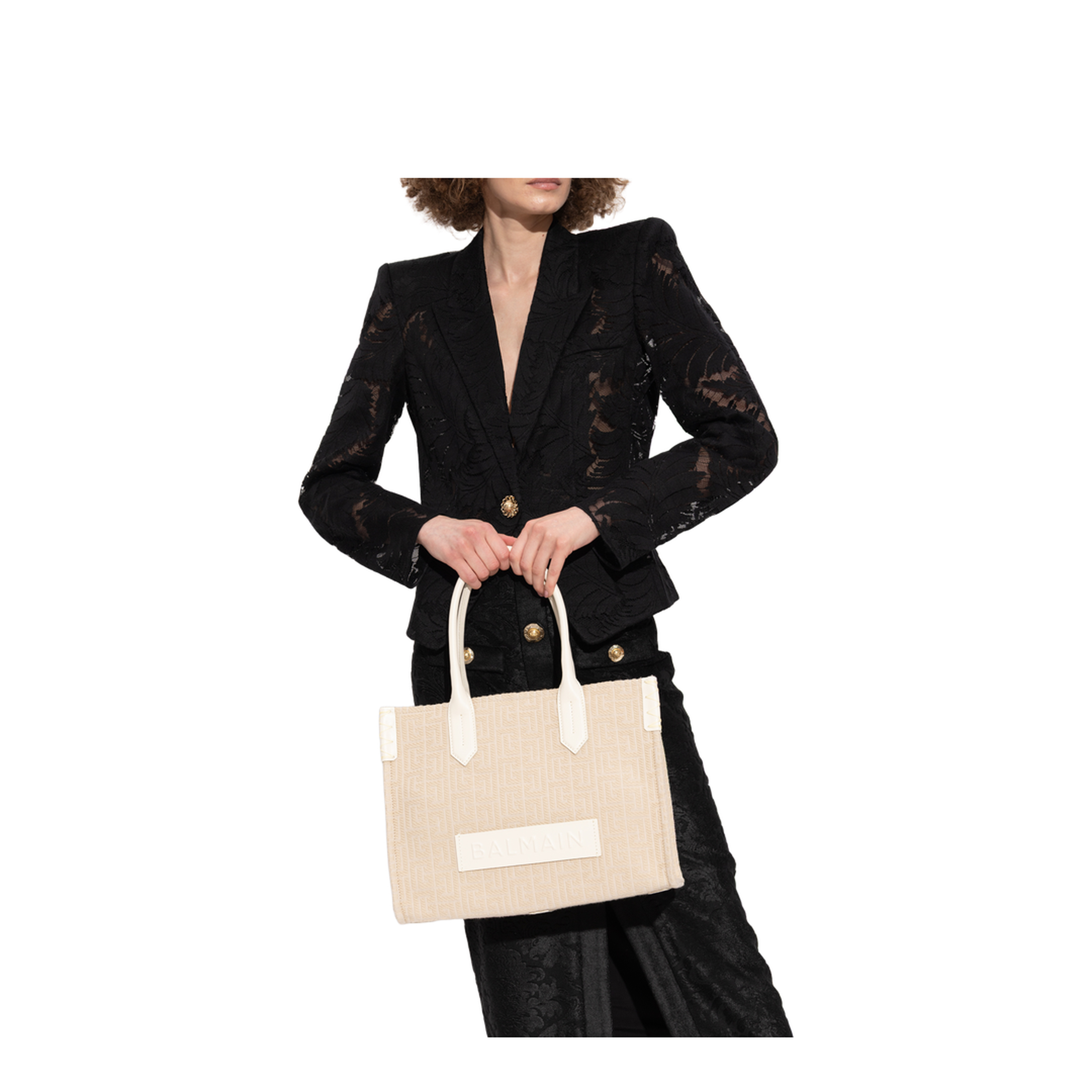 B-Army 36 Monogrammed Canvas Jacquard and Leather Tote Bag - Image 2