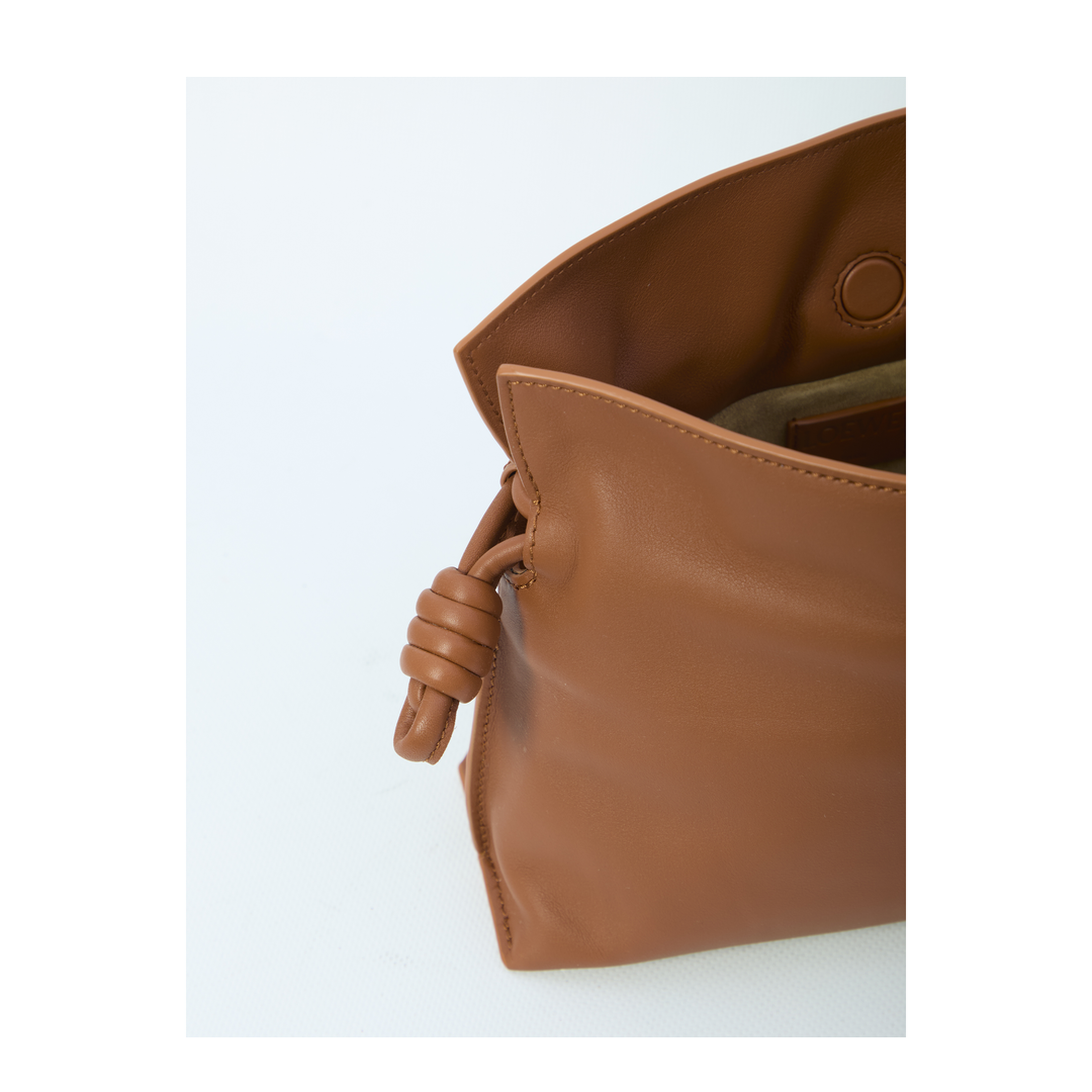 Flamenco Mini Calfskin Clutch Bags - Squirrel - Image 4