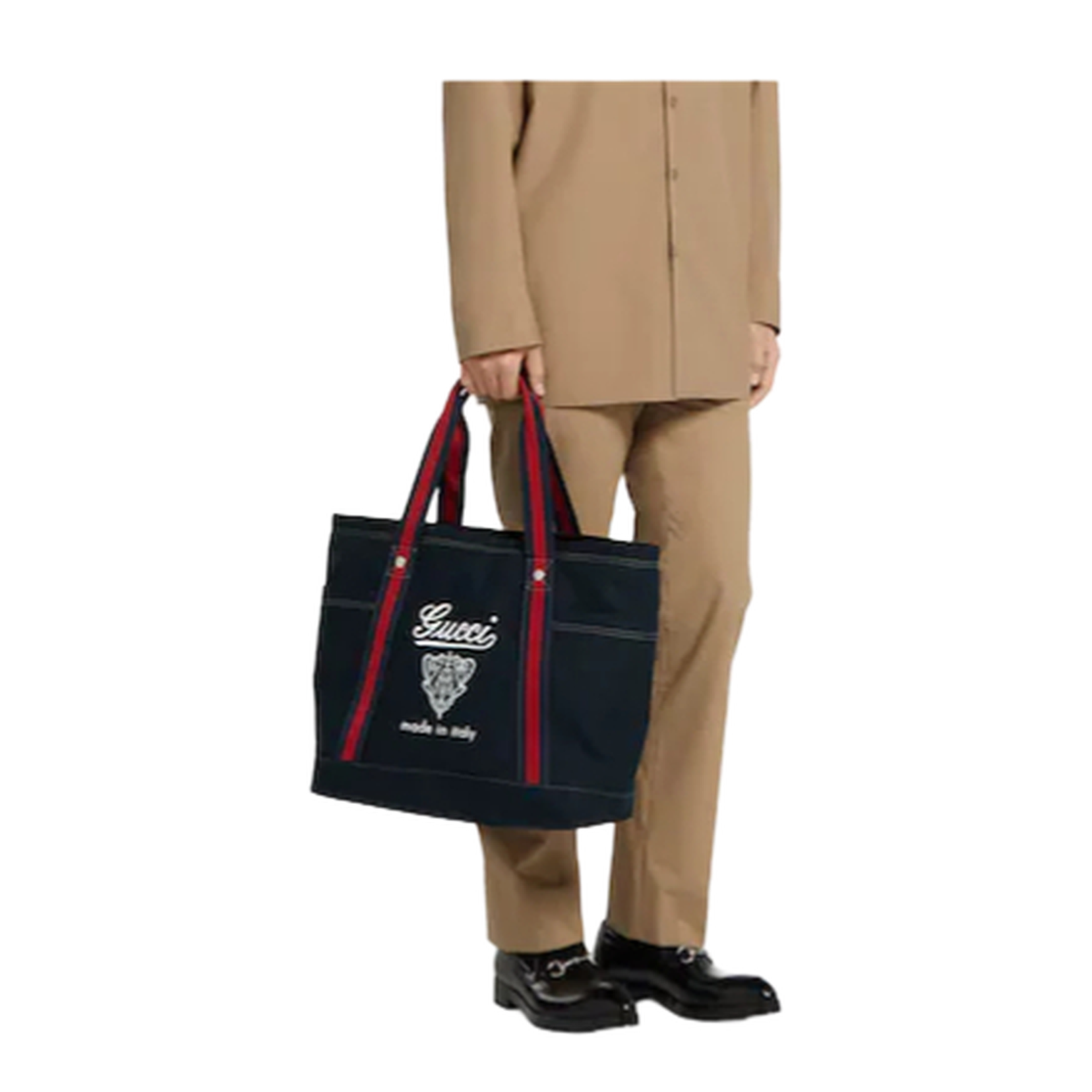 Printed Canvas Large Tote Bag - Image 4