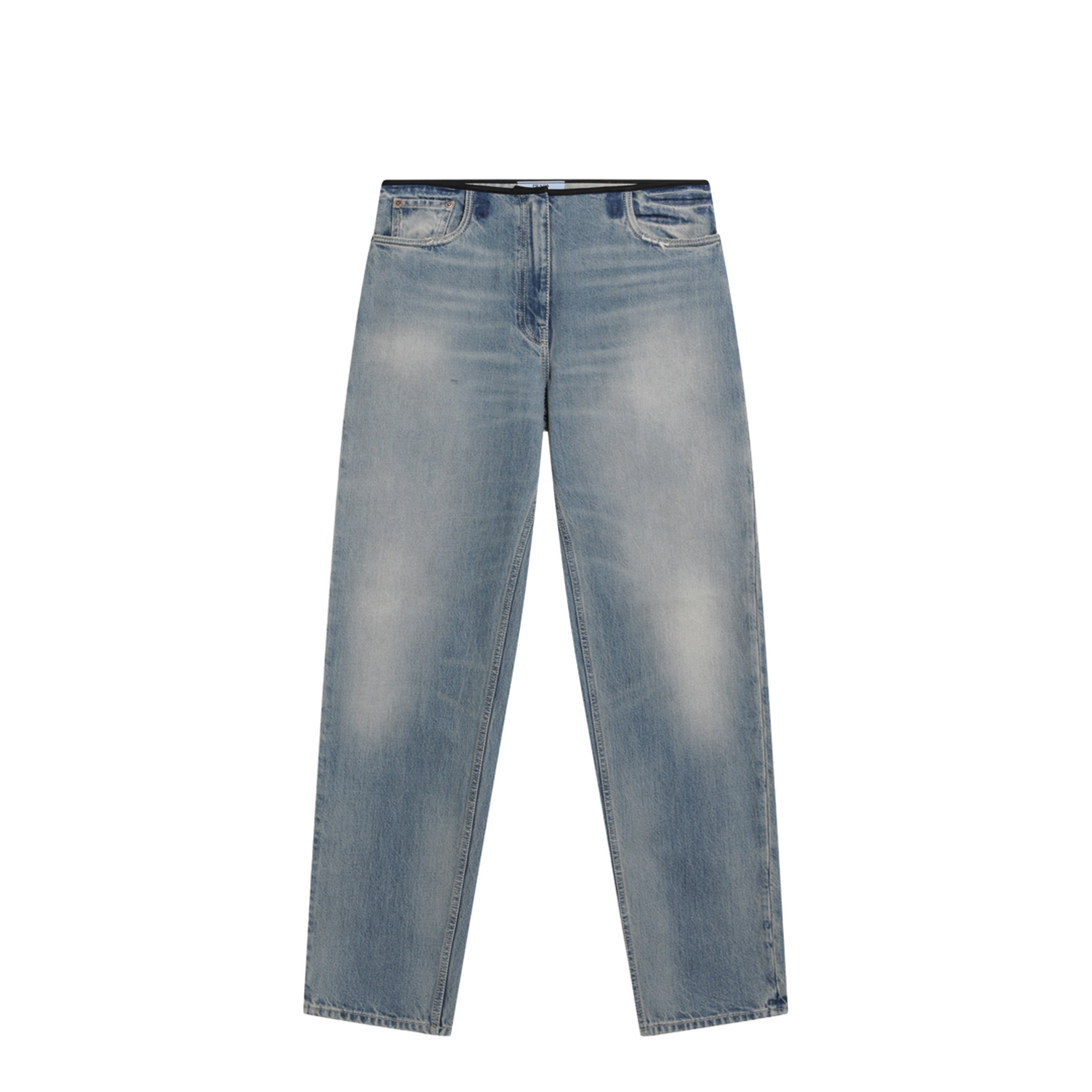 Blue Jeans With A Washed Effect - Image 1