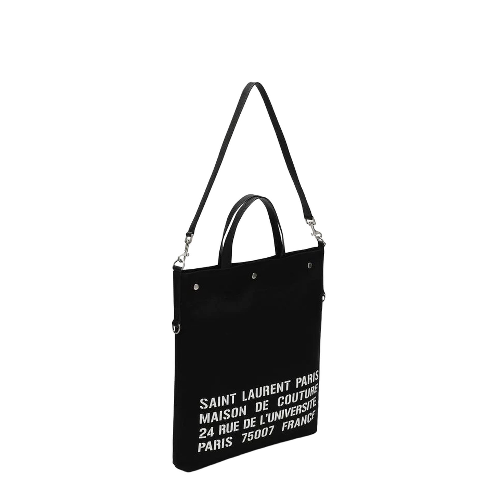 North/South Canvas Tote Bags - Black - Image 4