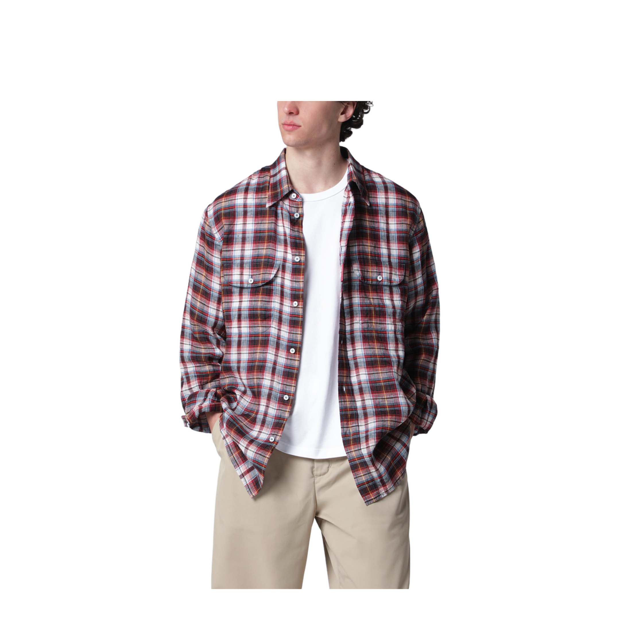 Long-sleeve plaid shirt - Image 1