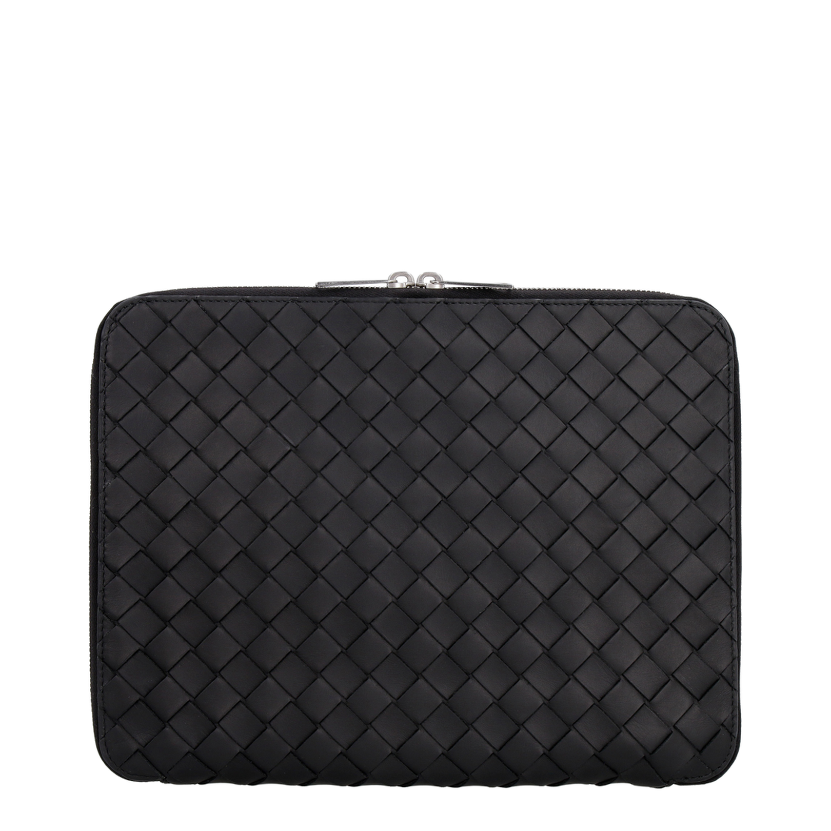 Intrecciato Leather Laptop Bags - Black - Image 1