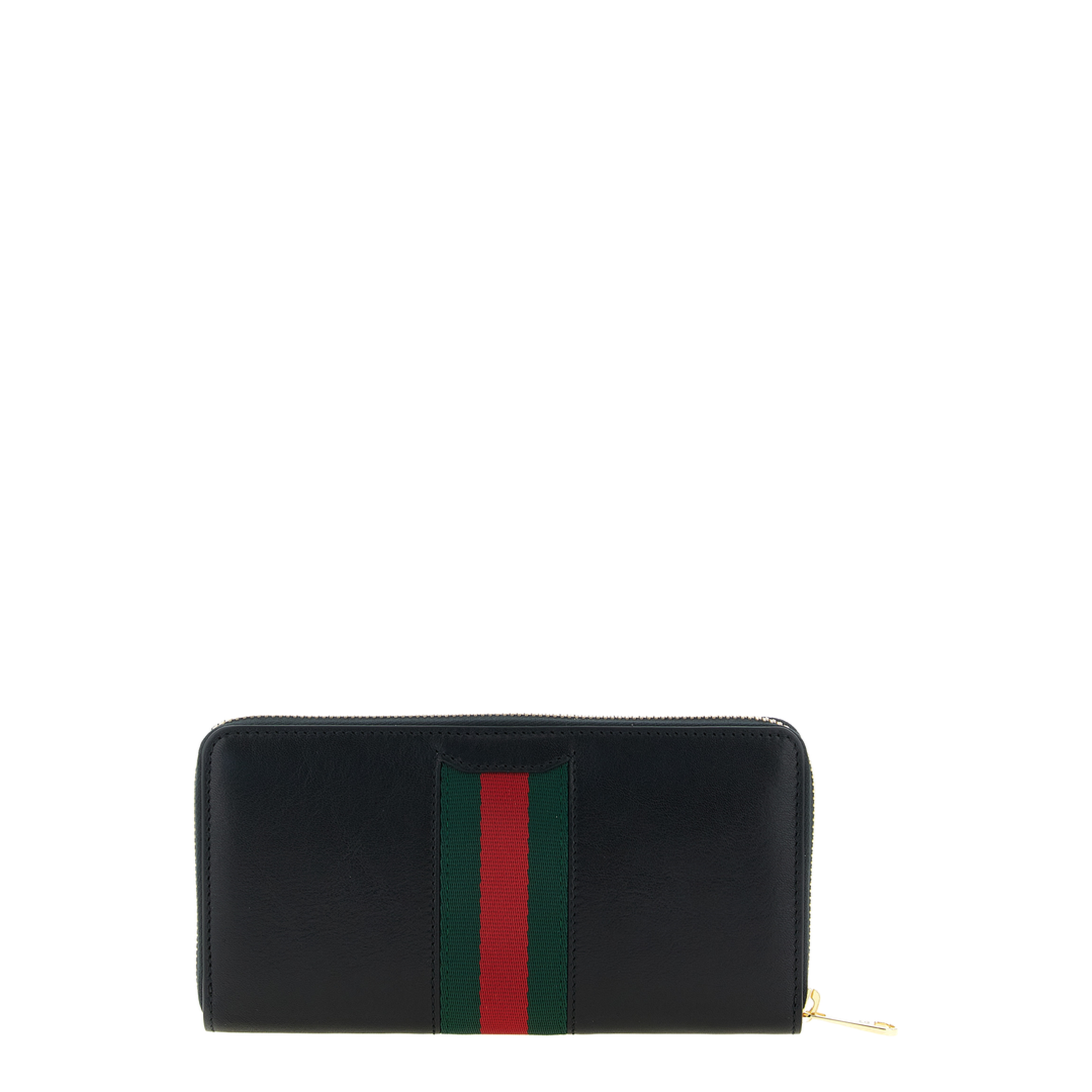 Horsebit Web Zip-Around Wallet - Black - Image 2