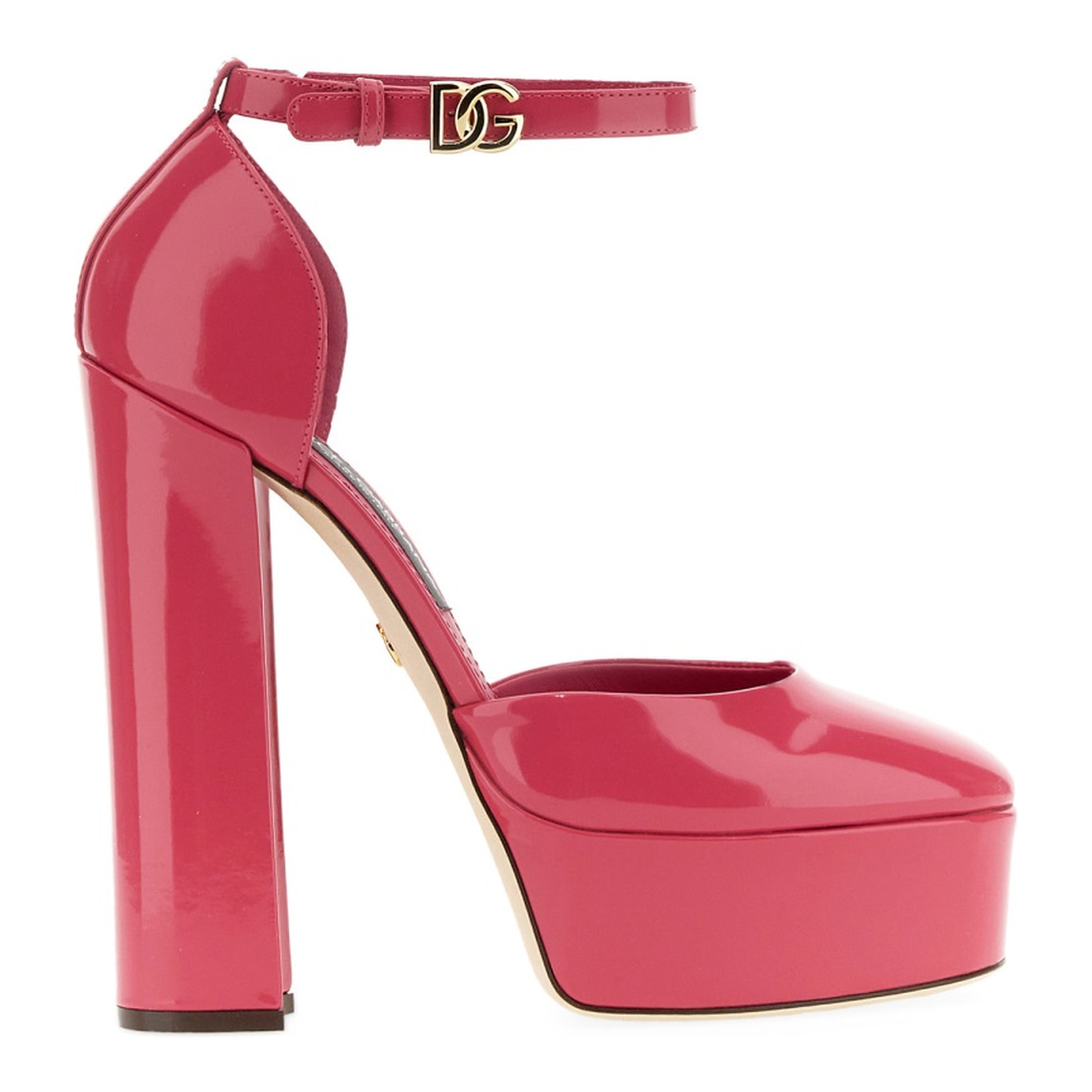 Glossy Leather Platform Pumps - Image 1
