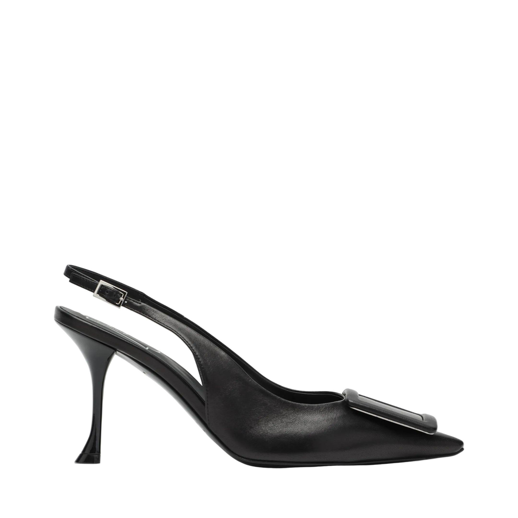 Nappa Leather Slingbacks Black - Image 1