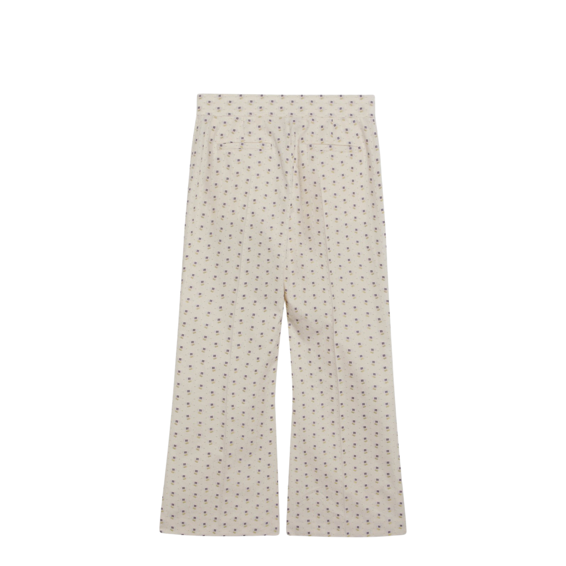 Ivory Trousers with Floral Pattern - Image 2