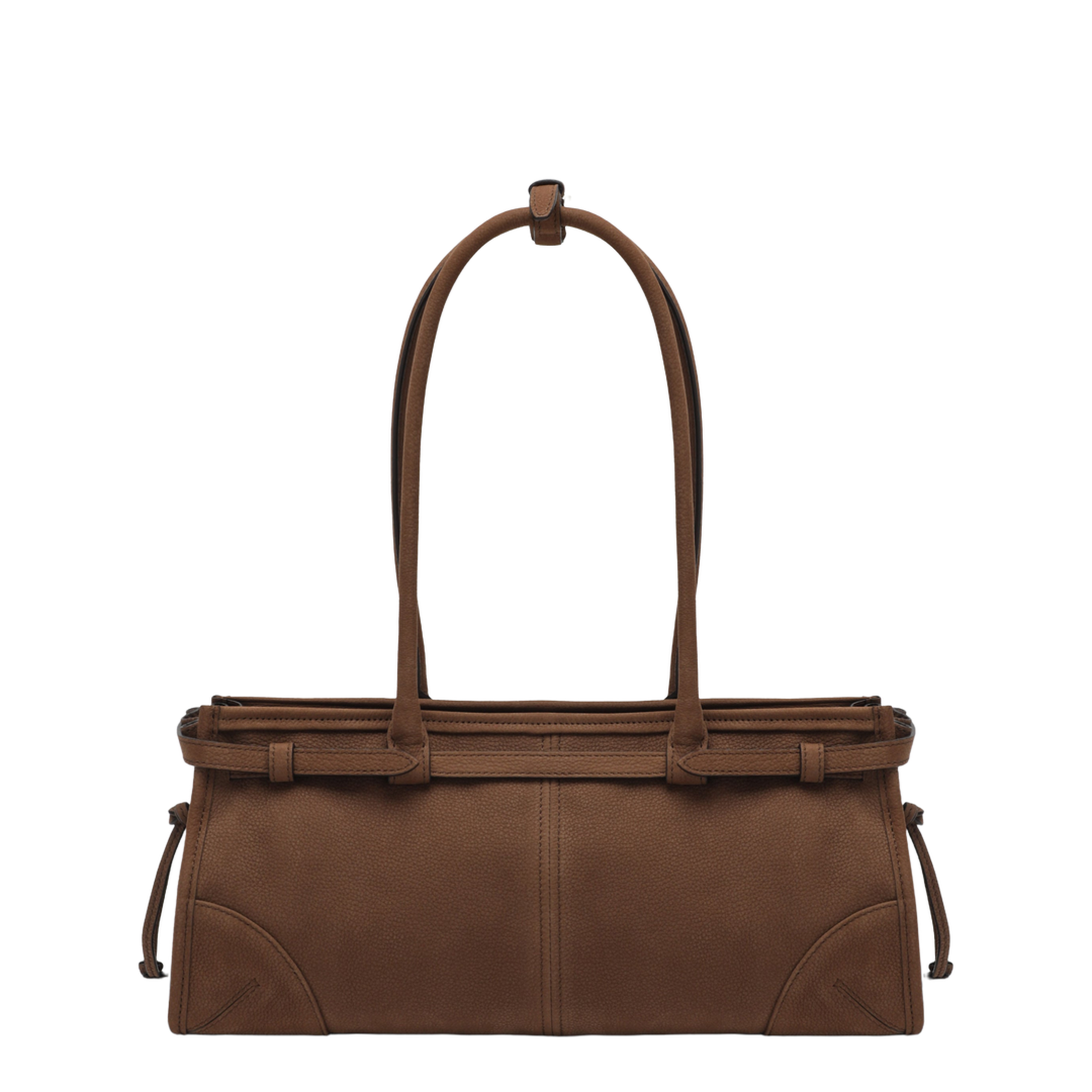 Bonnie Medium Nubuck Leather Handbags - Cocoa Brown - Image 2