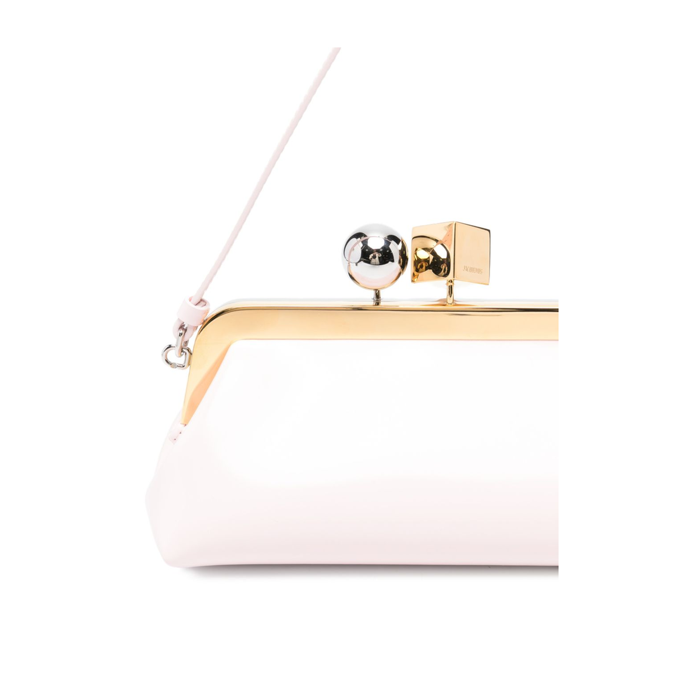 The Salon Calf Leather Clutch - Light Pink - Image 5