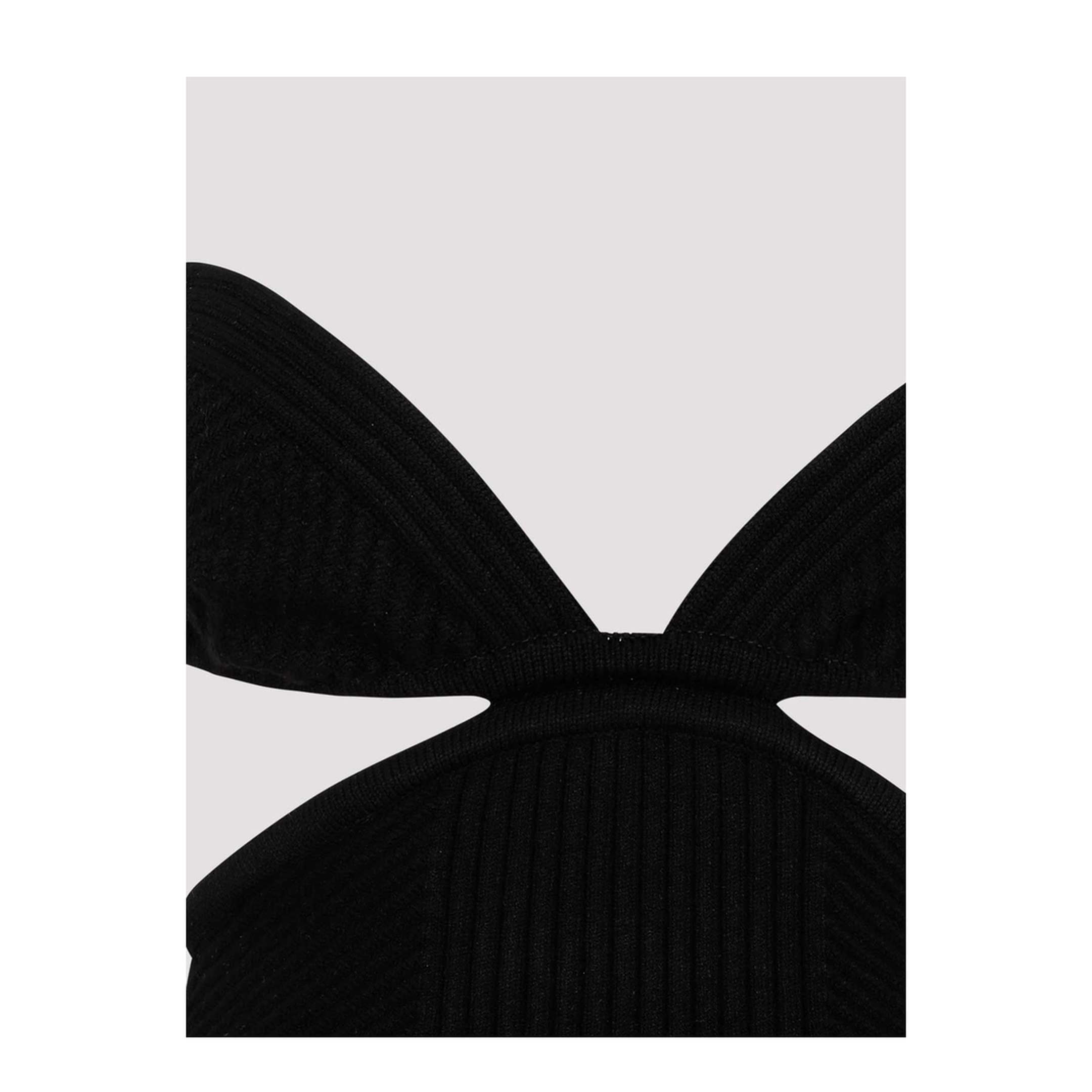 Black Cut Out Ribbed Mini Dress - Image 3