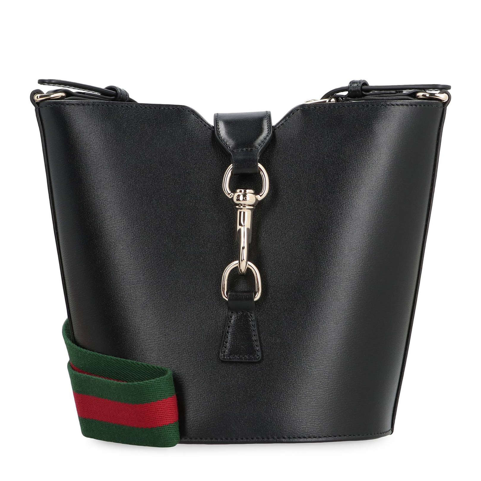 Mini Leather Bucket Shoulder Bag - Black - Image 2