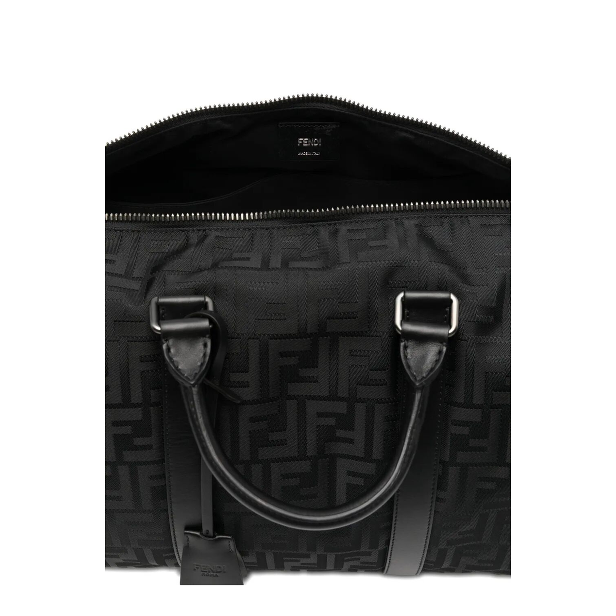 Medium Nylon Travel Bag - Black - Image 4