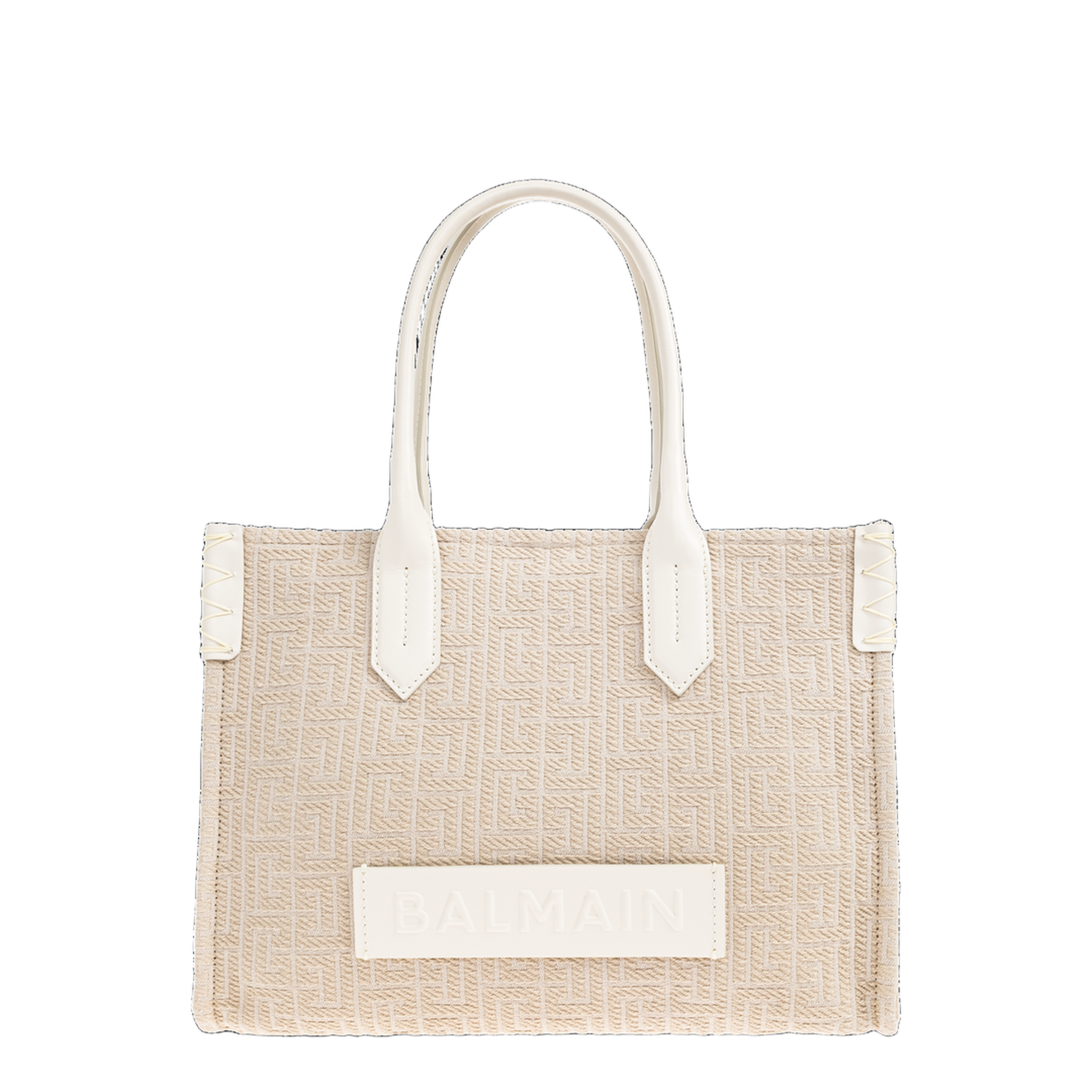 B-Army 36 Monogrammed Canvas Jacquard and Leather Tote Bag - Image 1