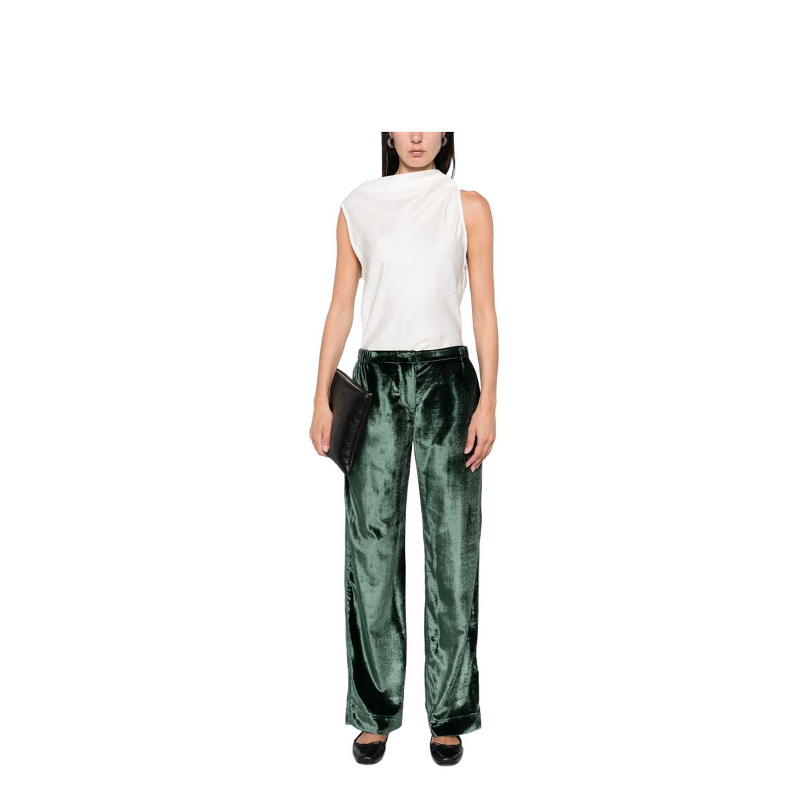 Velvet High-Waisted Trousers - Image 5