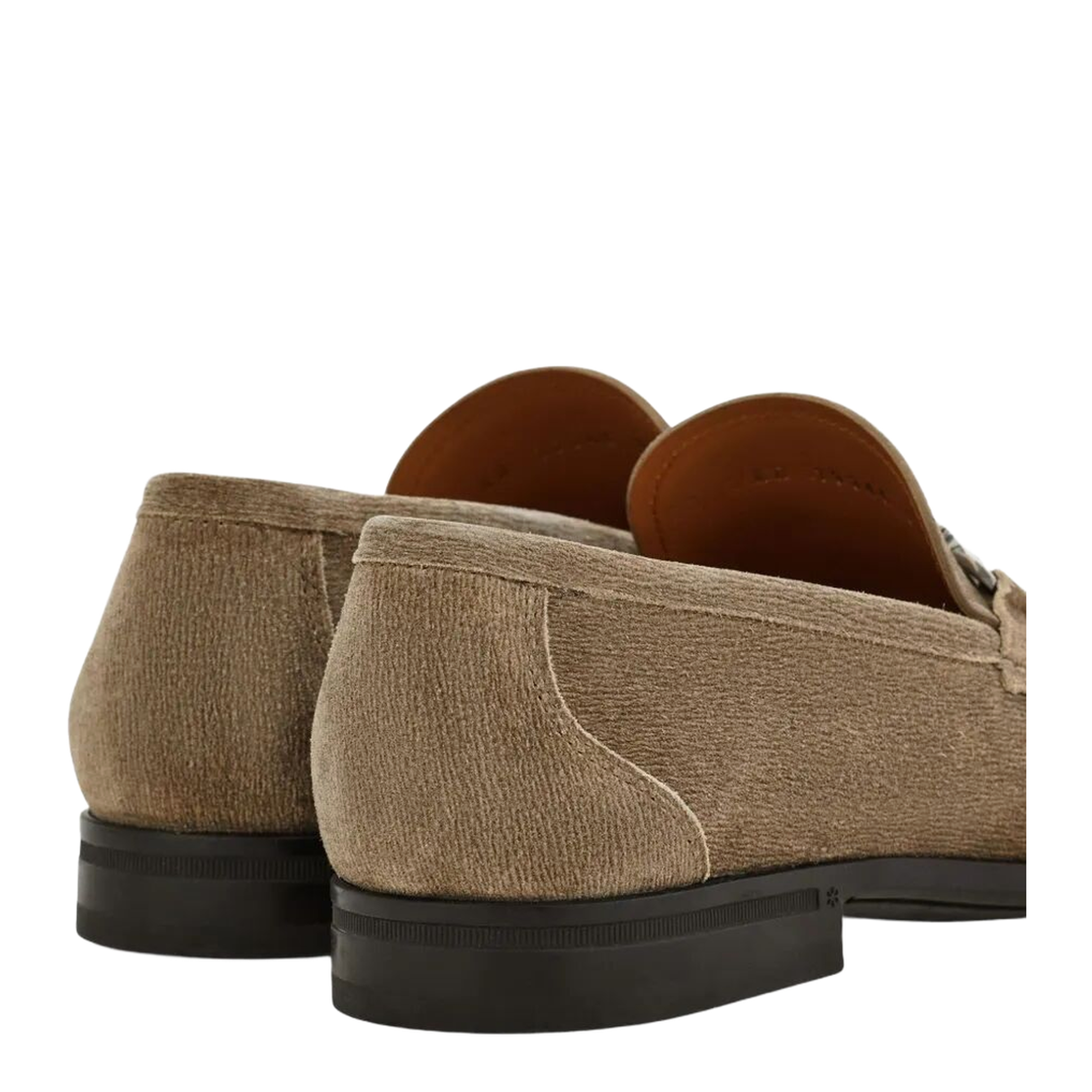 Suede Loafers with Gancini Buckle - Image 3