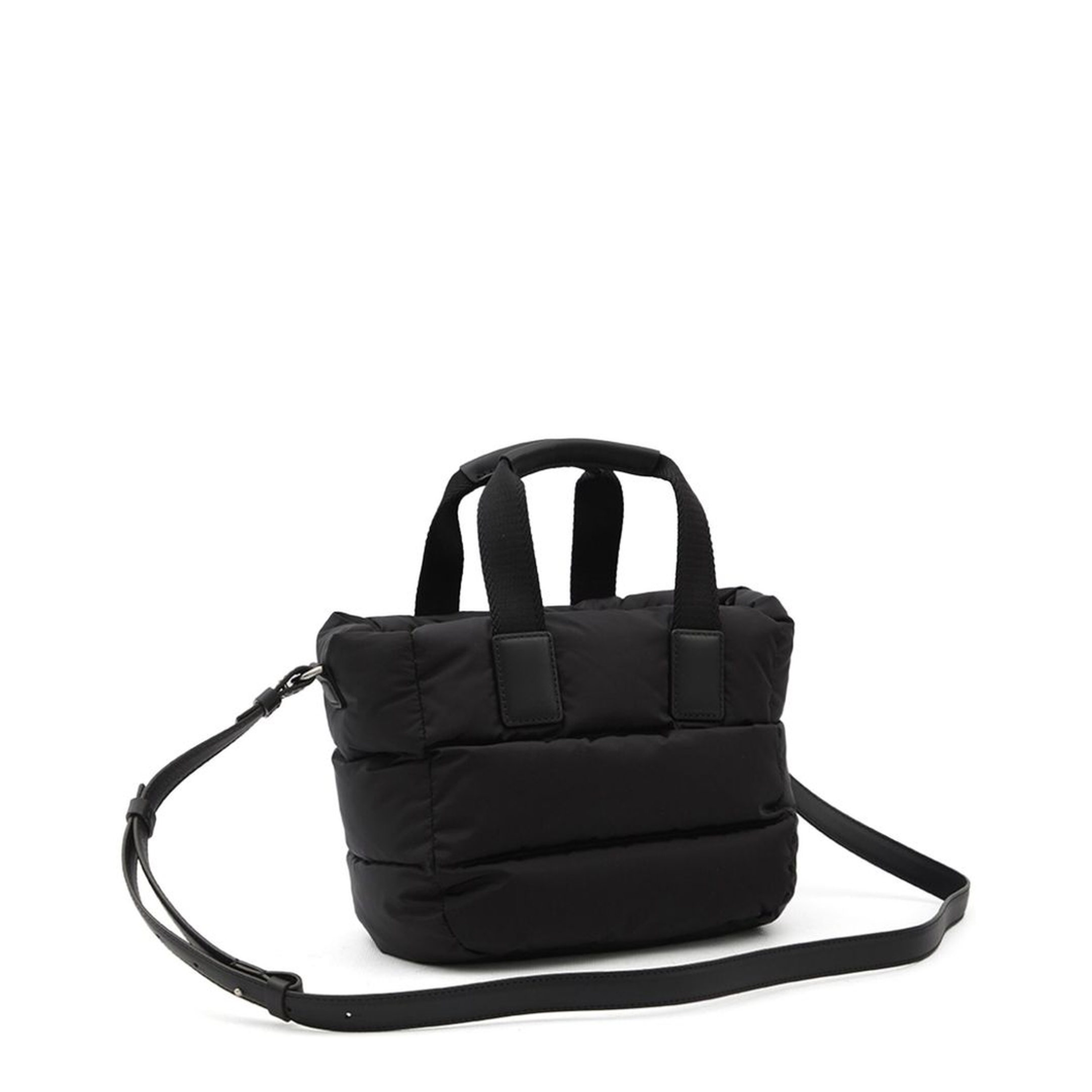 Caradoc Mini Quilted Nylon Tote - Black - Image 4