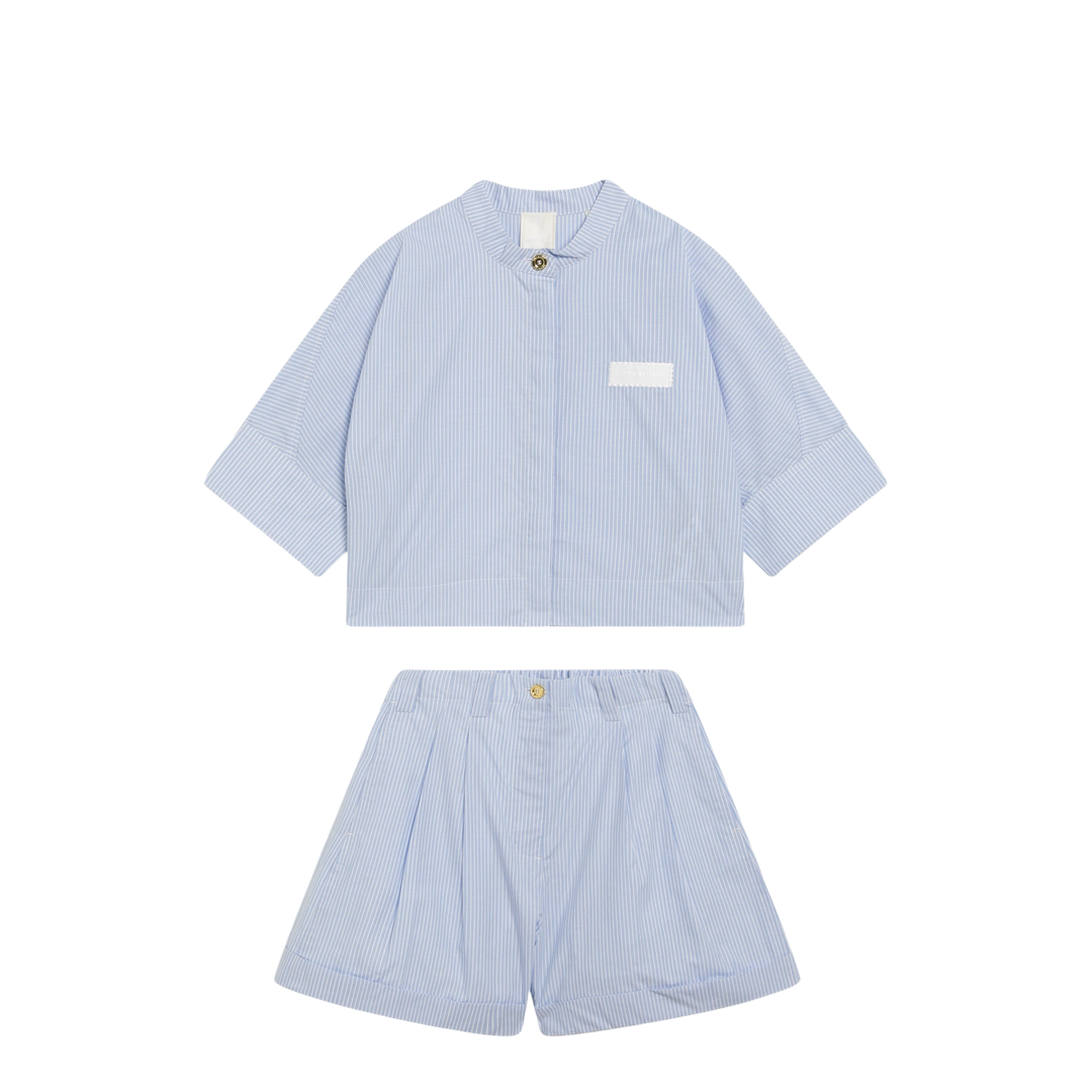 Light Blue Cotton Two-Piece Set - Image 1
