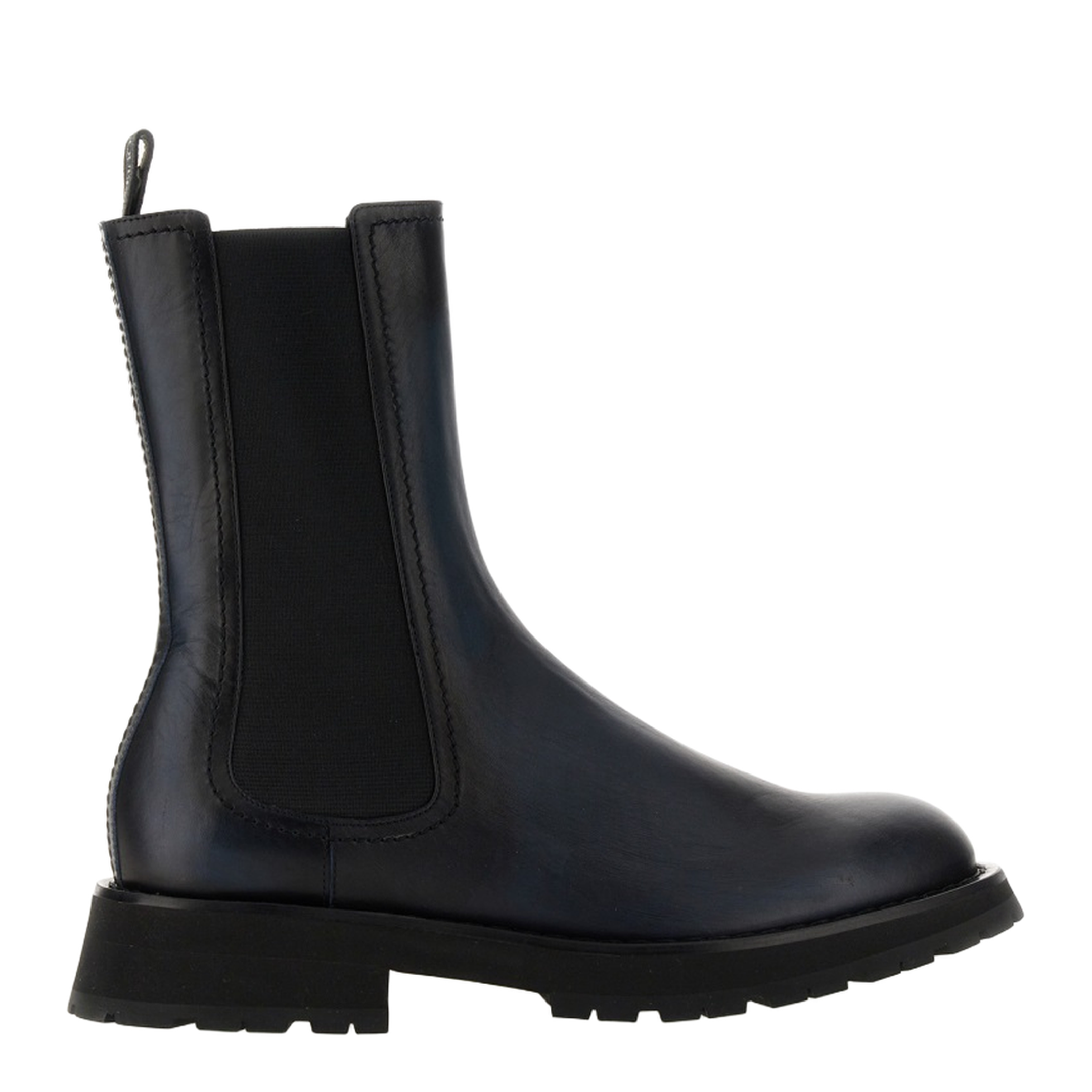 Two-tone leather ankle boots - Image 1