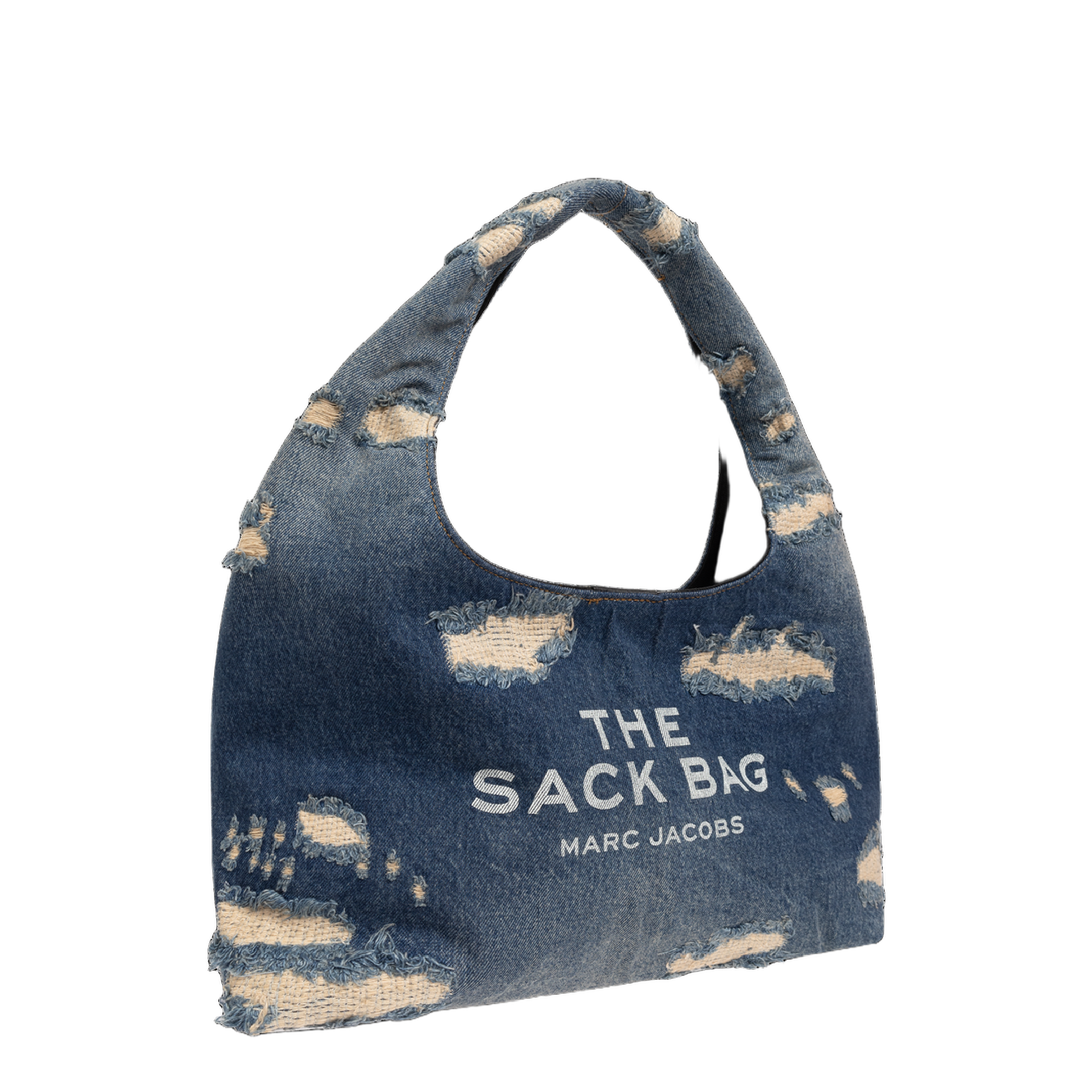 The Sack Denim Shoulder Bag - Blue - Image 4