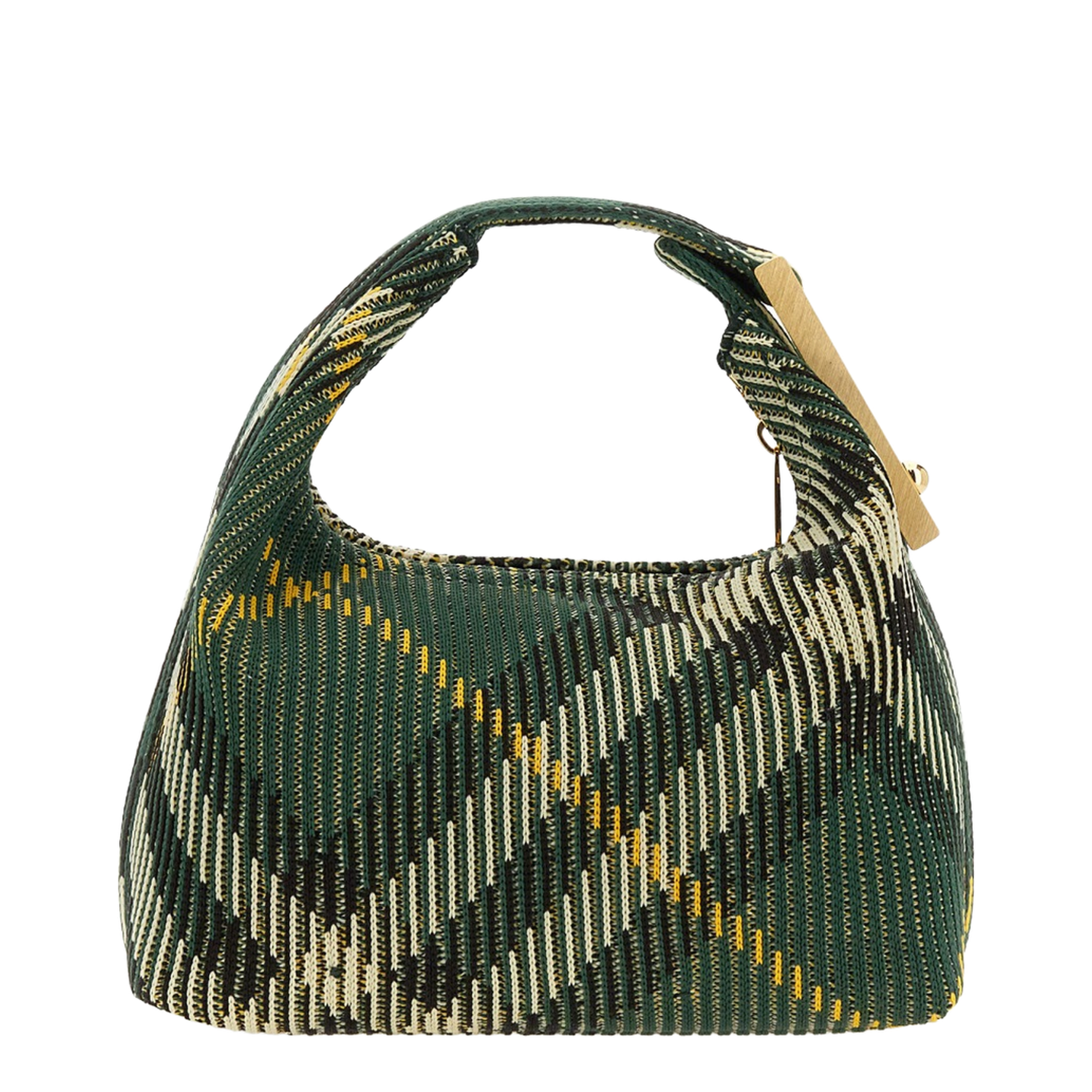 Embroidered Nylon Mini Peg Handbag - Image 3