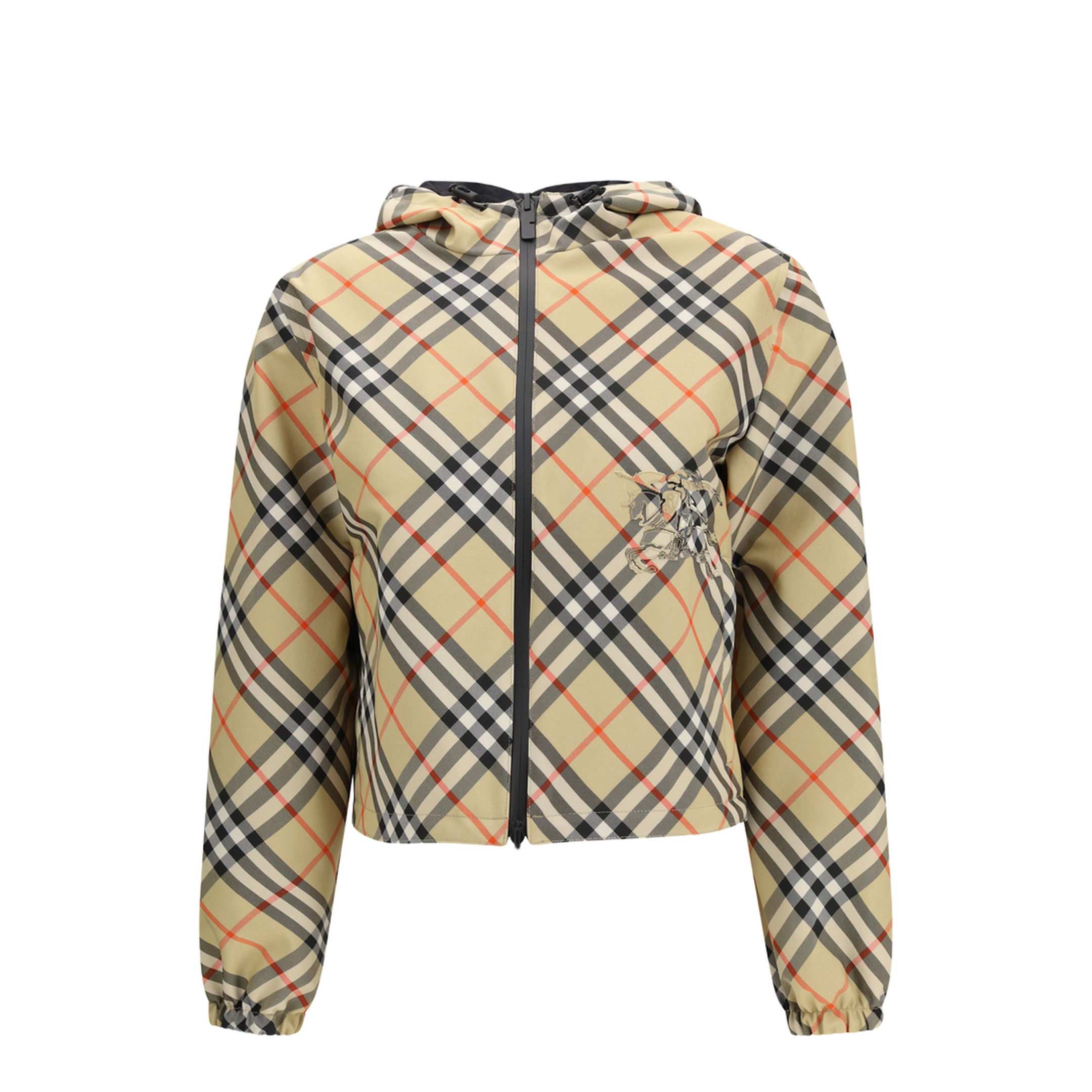 Reversible Cropped Check Jacket - Image 1