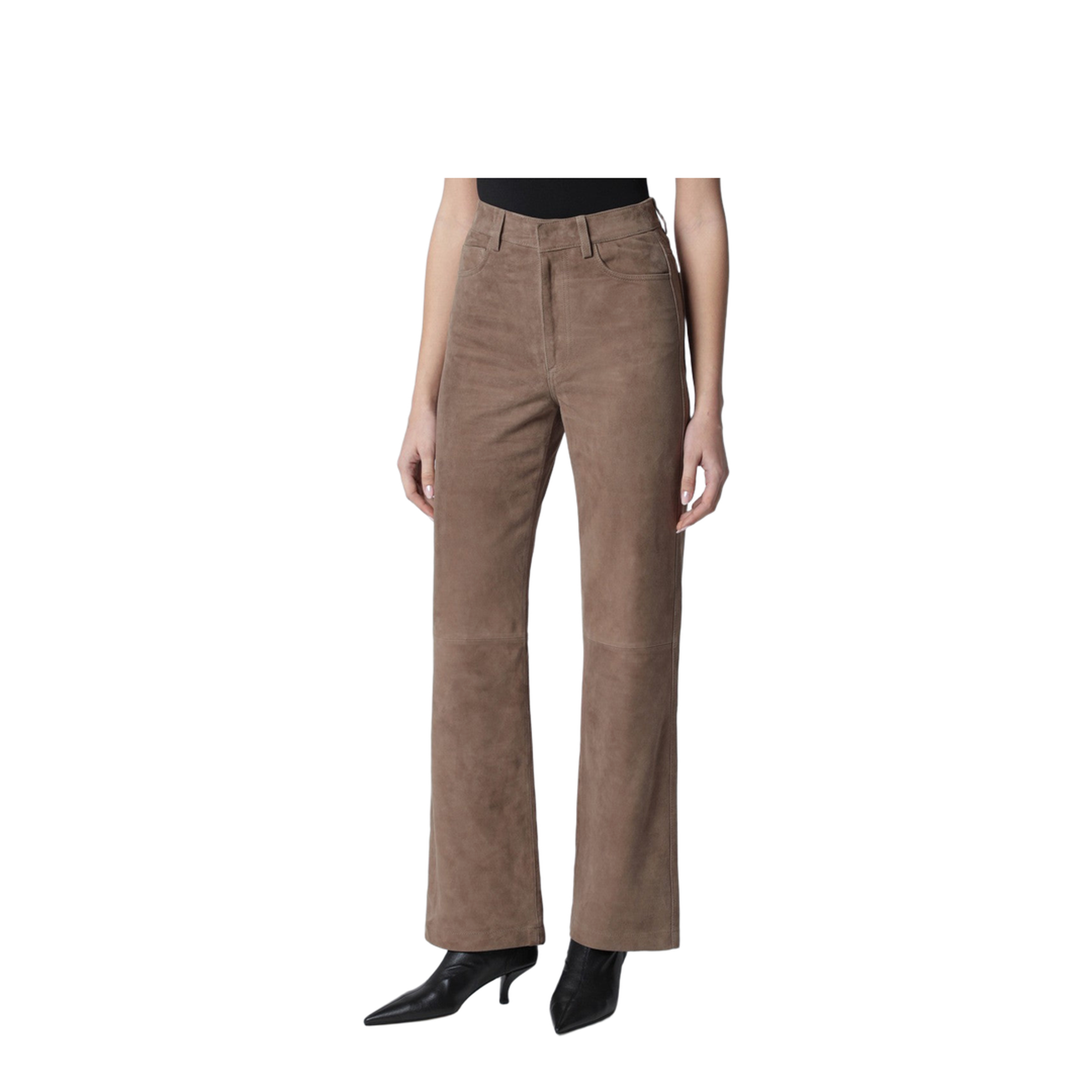 Brown Suede Trousers - Image 1