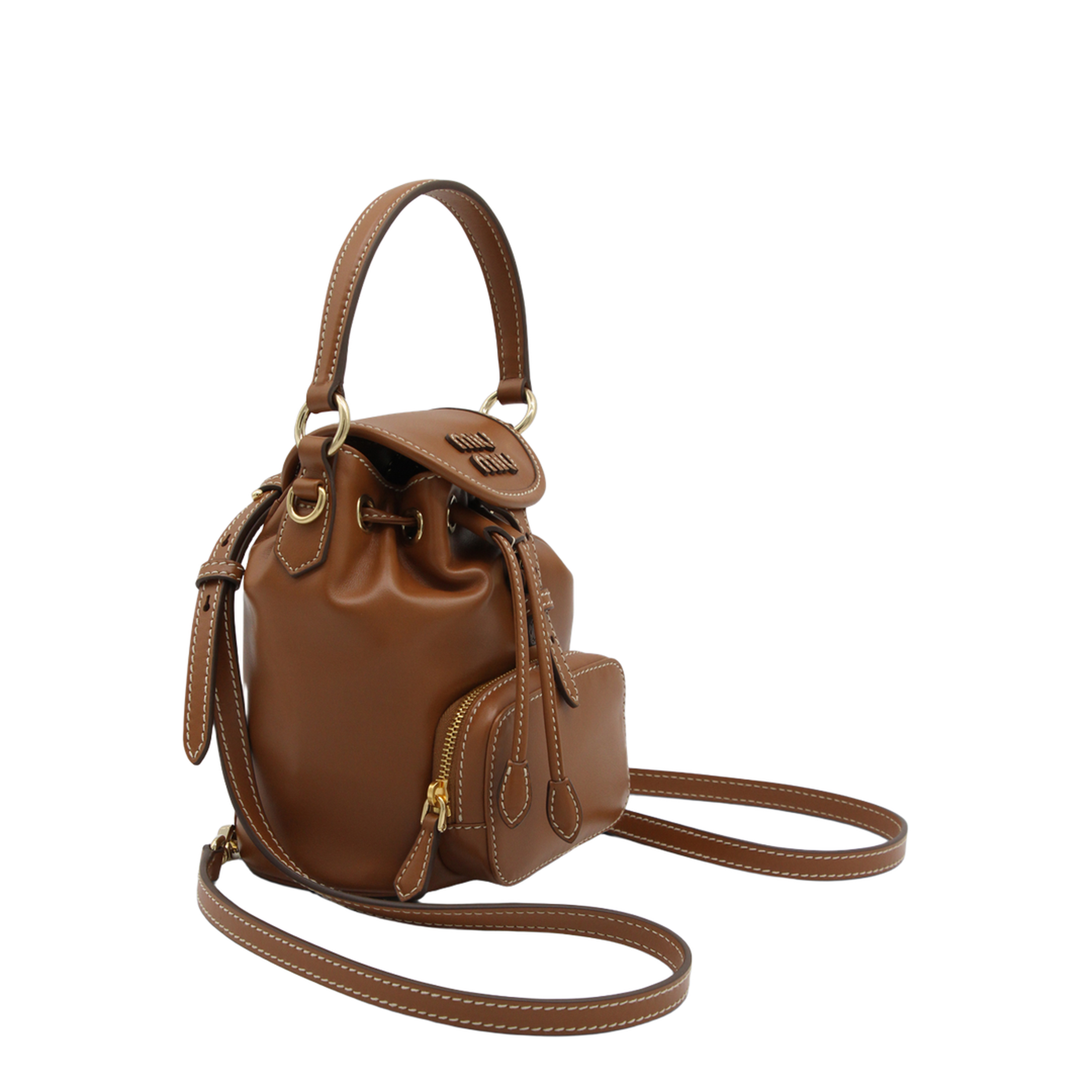 Beau Calfskin Top-Handle Bag - Cognac - Image 3