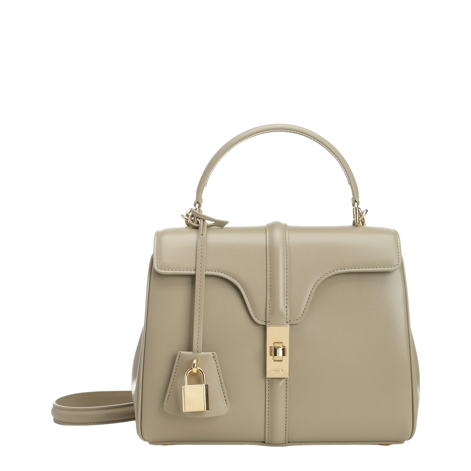 Small 16 Satinated Hand Bag Calfskin Grey - Image 1