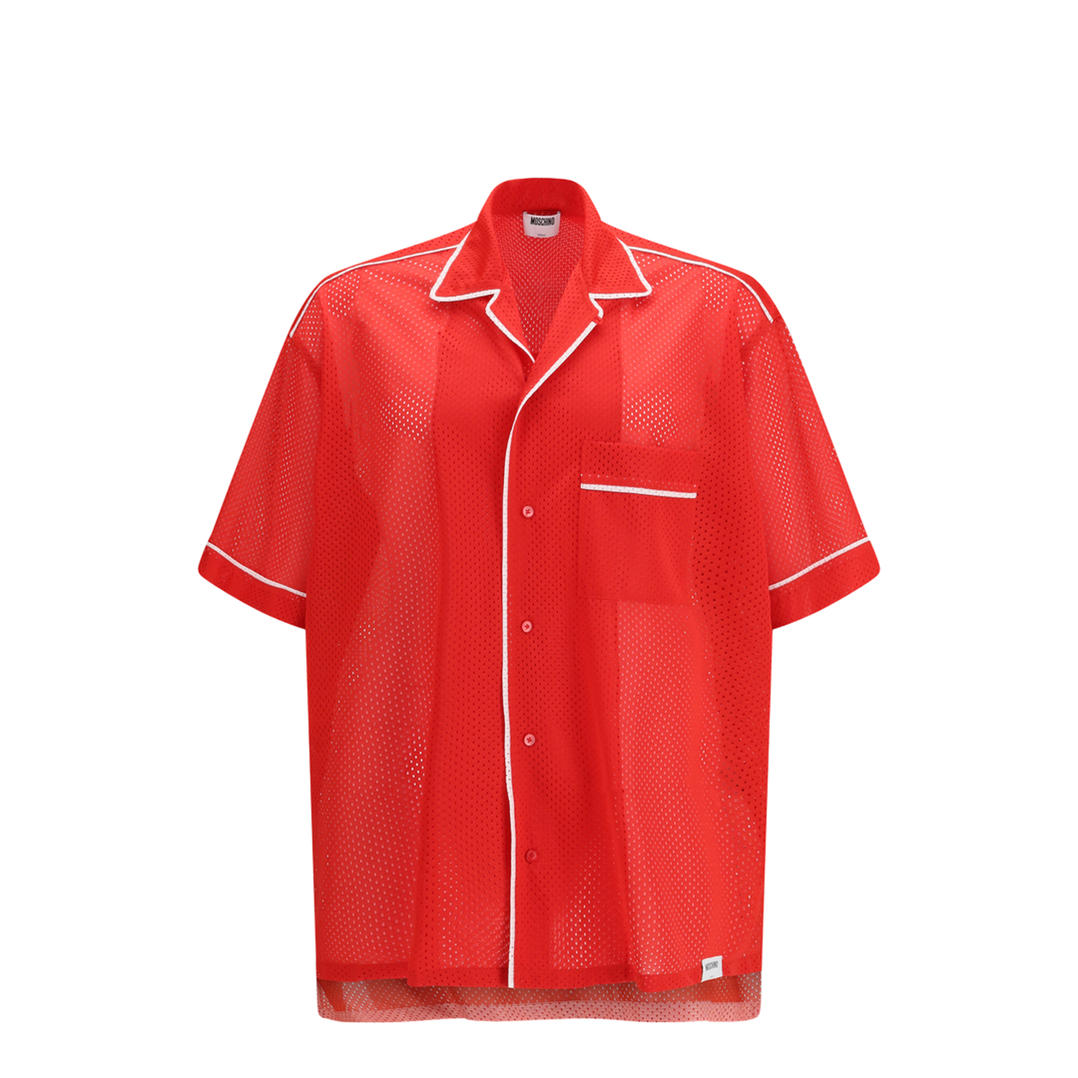 Technical Mesh Shirt with Reversed 22 Print - Image 1