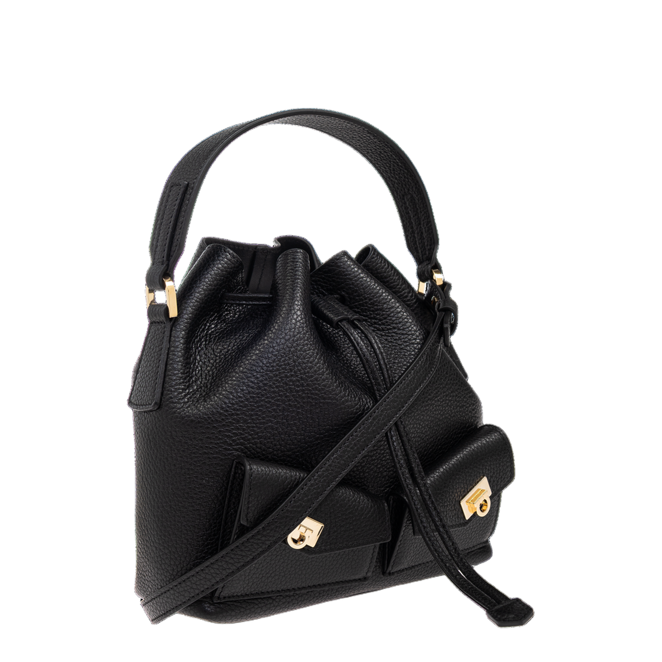Leather Bucket Shoulder Bag - Image 4