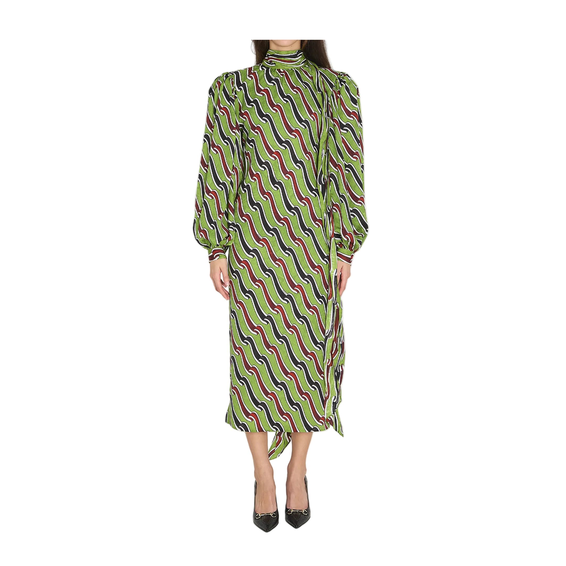 Printed Silk Dress - Image 1
