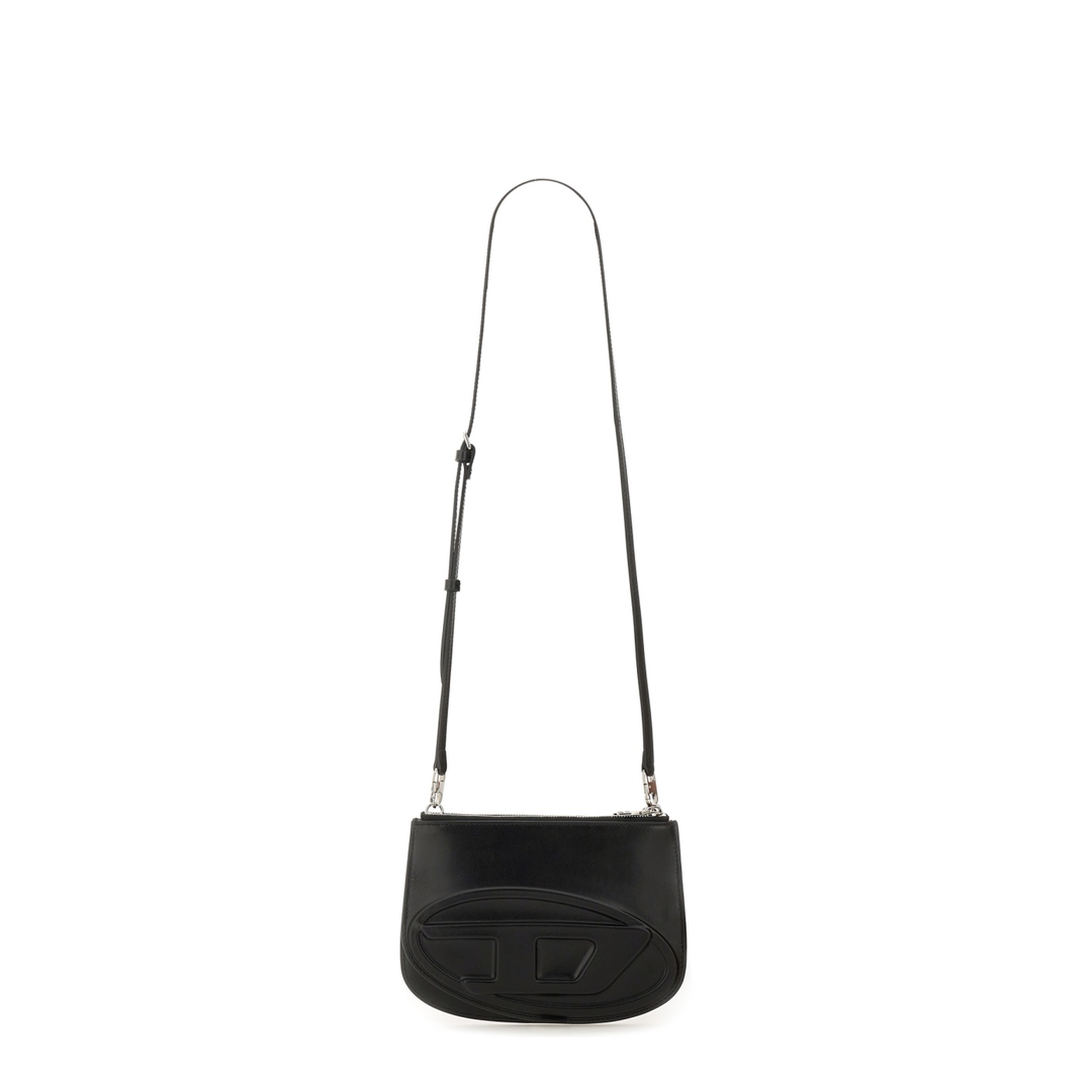 1DR Twin Calf Leather Shoulder Bag - Black - Image 6
