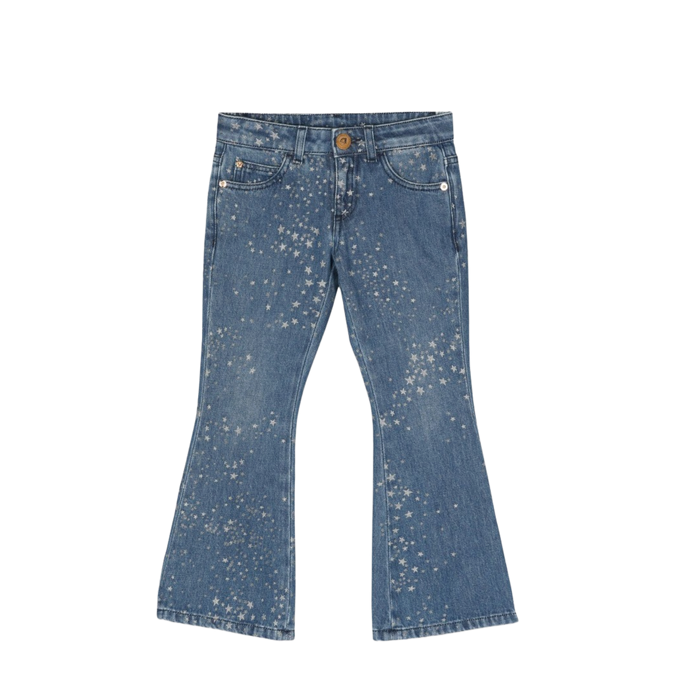 Glitter Print Jeans - Blue - Image 1