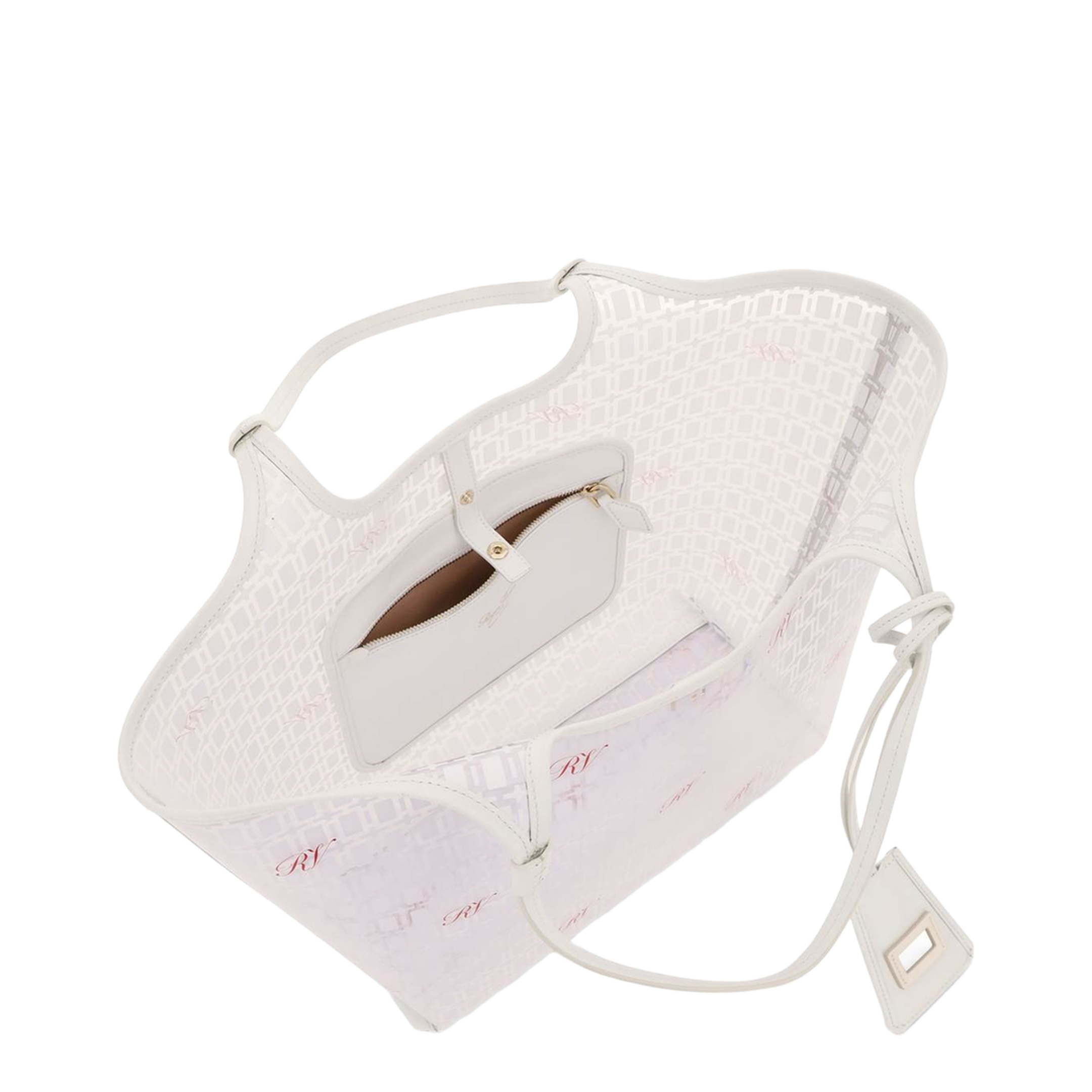 Grand Vivier Medium PVC Shopping Bag - White - Image 3