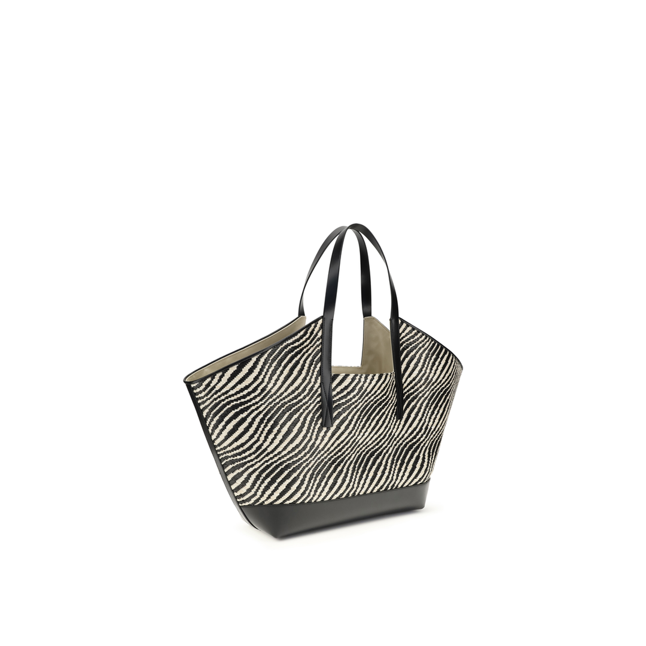 Raffia Effect Fabric Tote Bag - Image 3