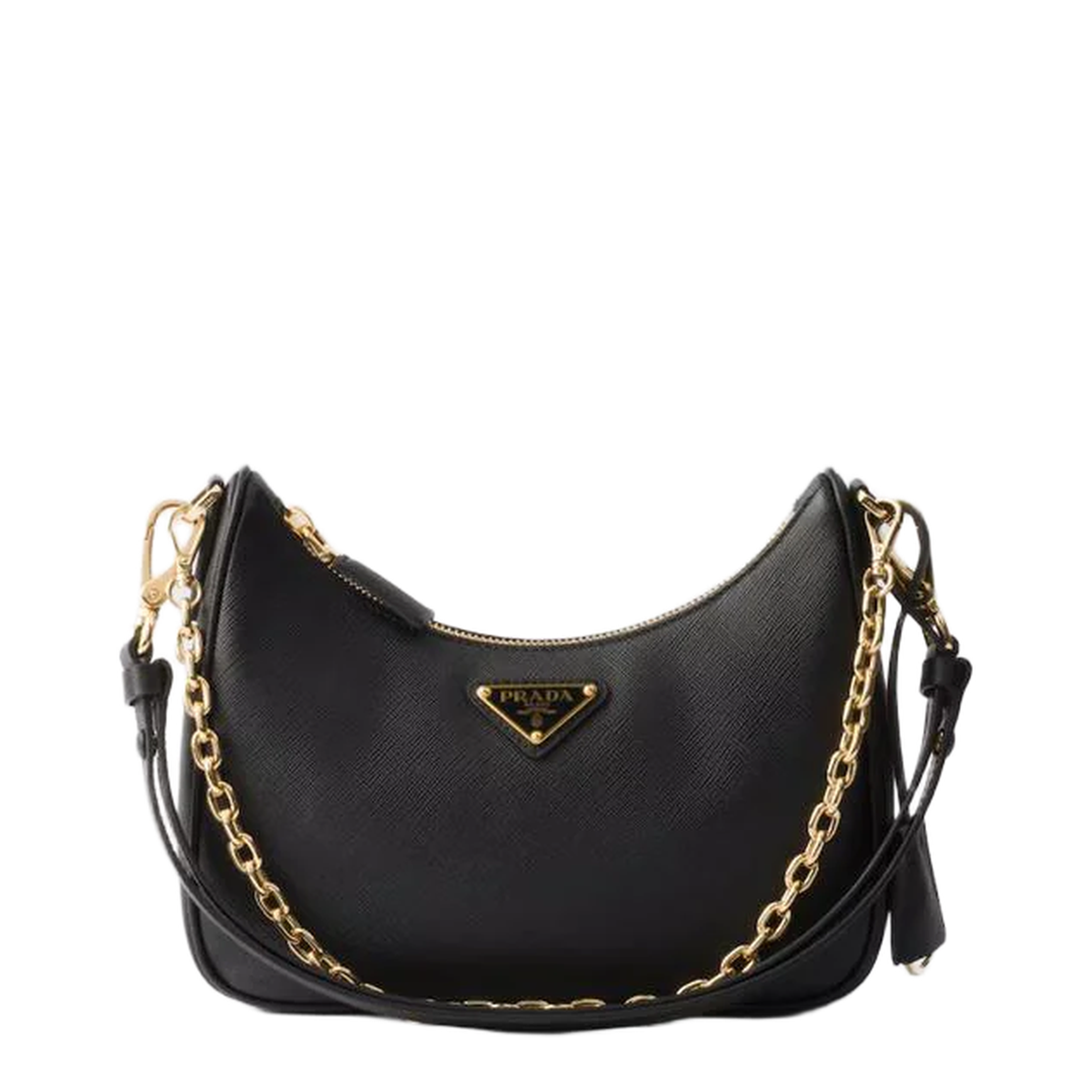 Re-Edition Mini Saffiano Leather Bag - Black - Image 1