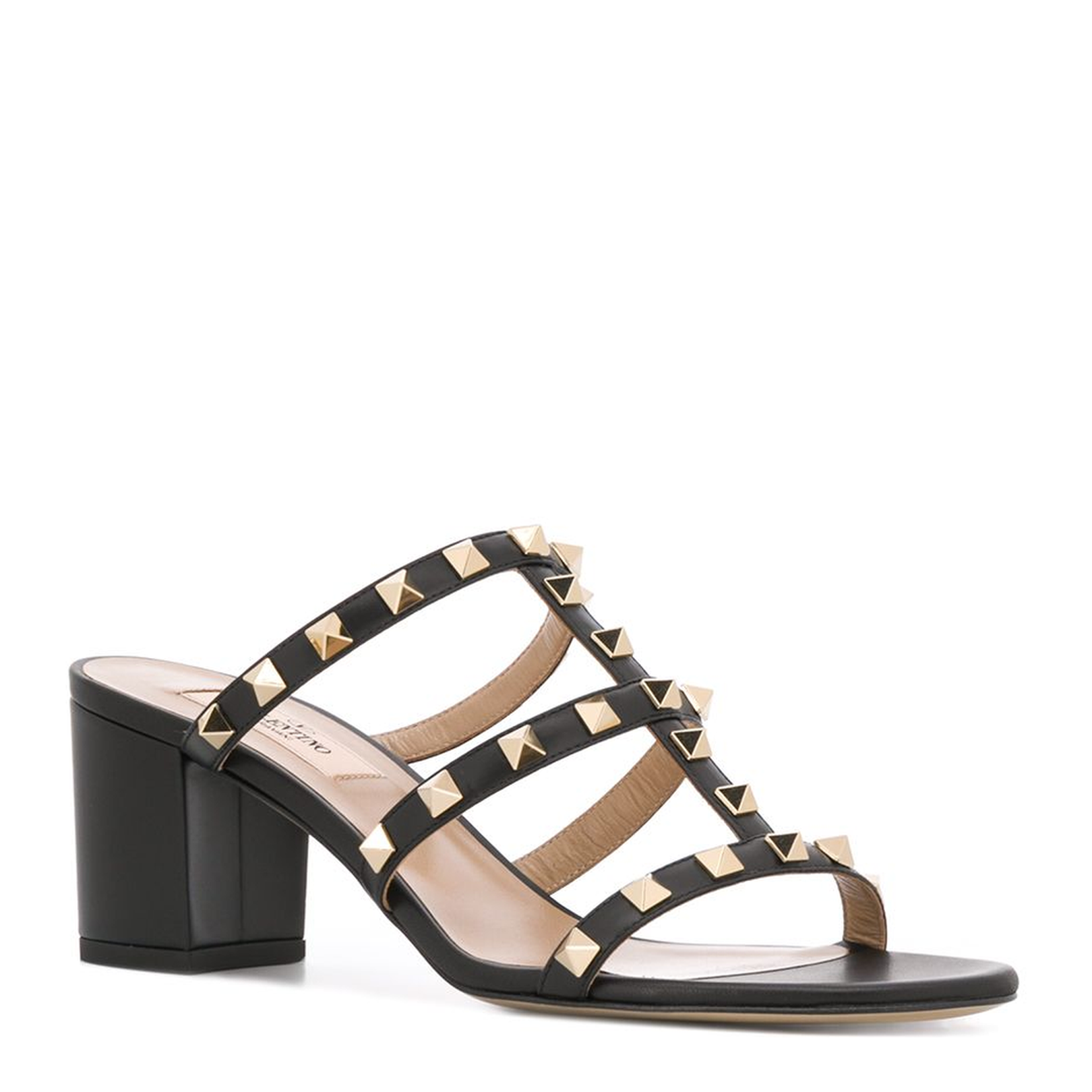 Rockstud Calfskin Leather Slide Sandal 60 Mm - Image 4