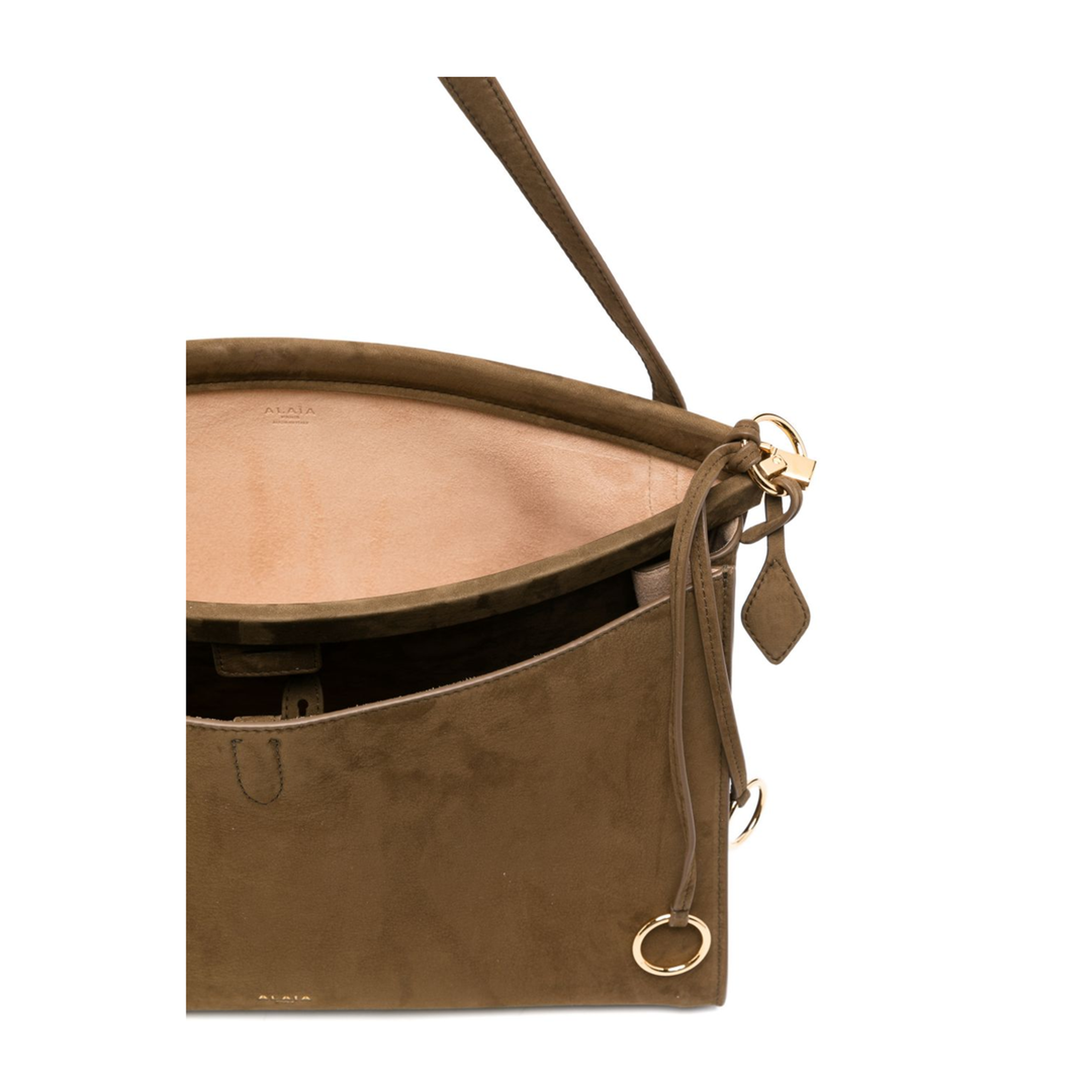 Le Click Pocket 35 Nubuck Calfskin Crossbody - Noir - Image 3